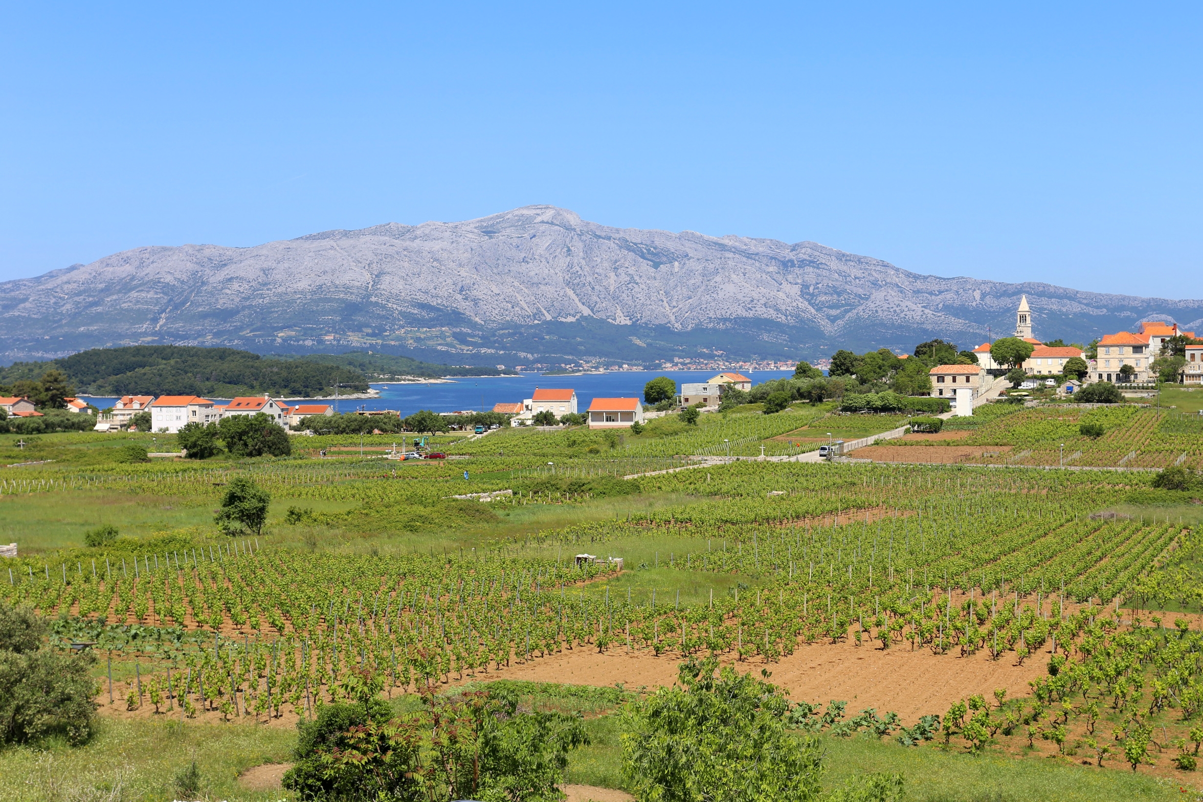 Dvosobni apartman s terasom i pogledom na more Lumbarda, Korčula  A-c