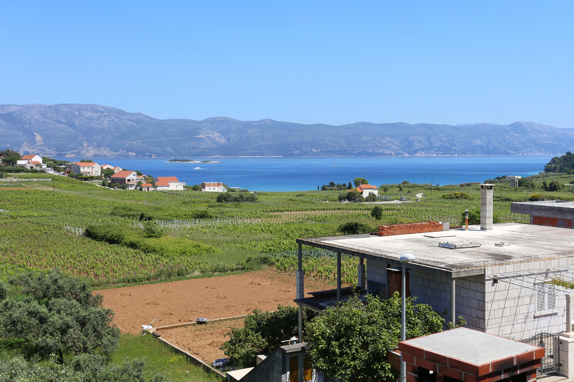Dvosobni apartman s terasom i pogledom na more Lumbarda, Korčula  A-c