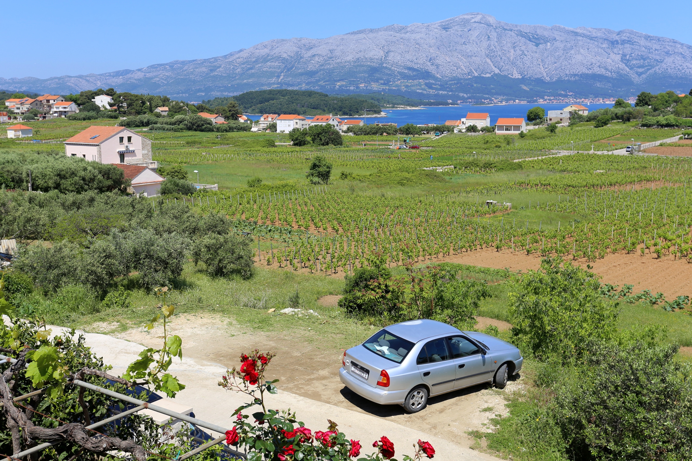 Dvosobni apartman s terasom i pogledom na more Lumbarda, Korčula  A-a