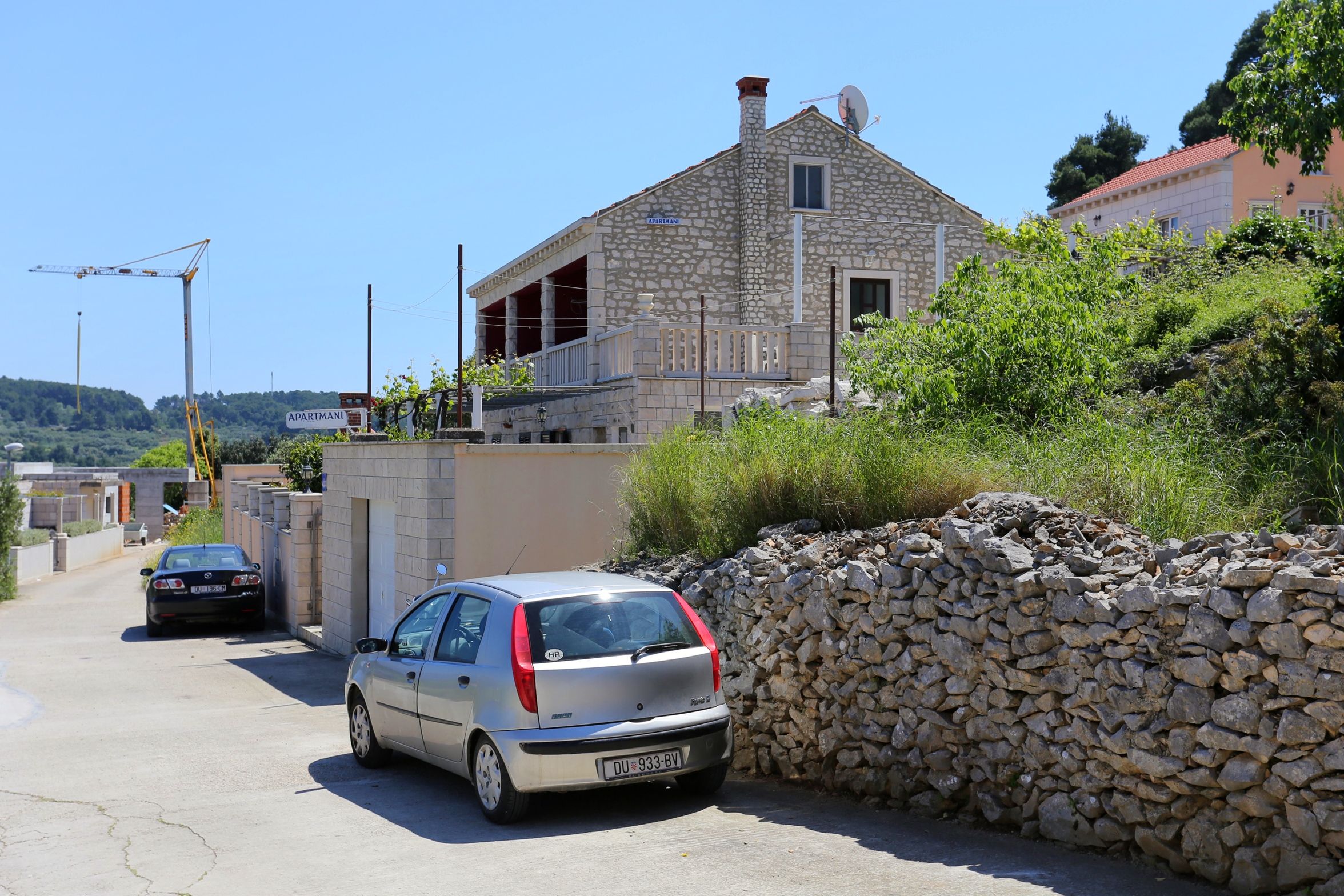 Dvosobni apartman s terasom i pogledom na more Lumbarda, Korčula  A-a
