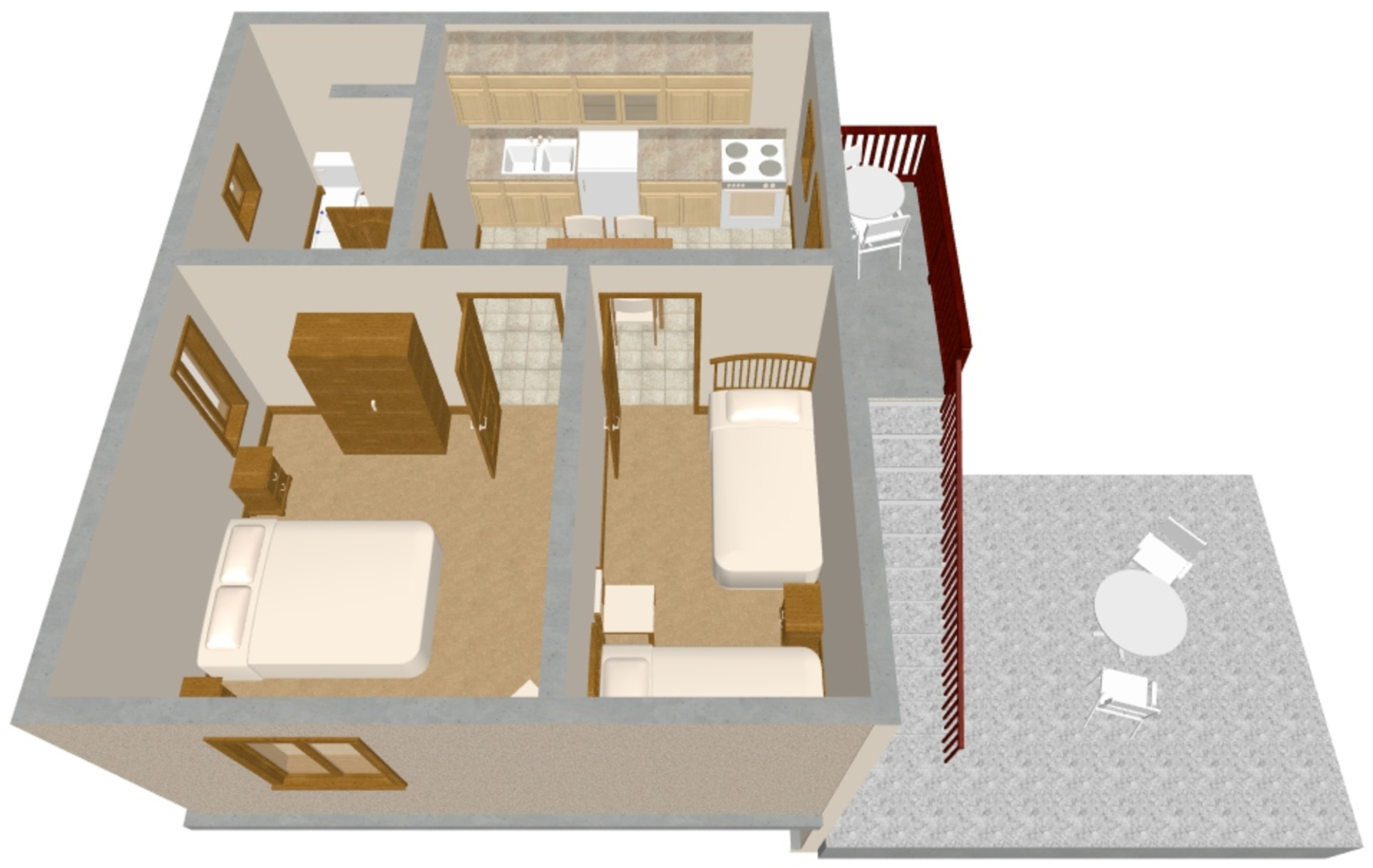 Two bedroom apartment with terrace and sea view Veli Rat, Dugi otok  A-a