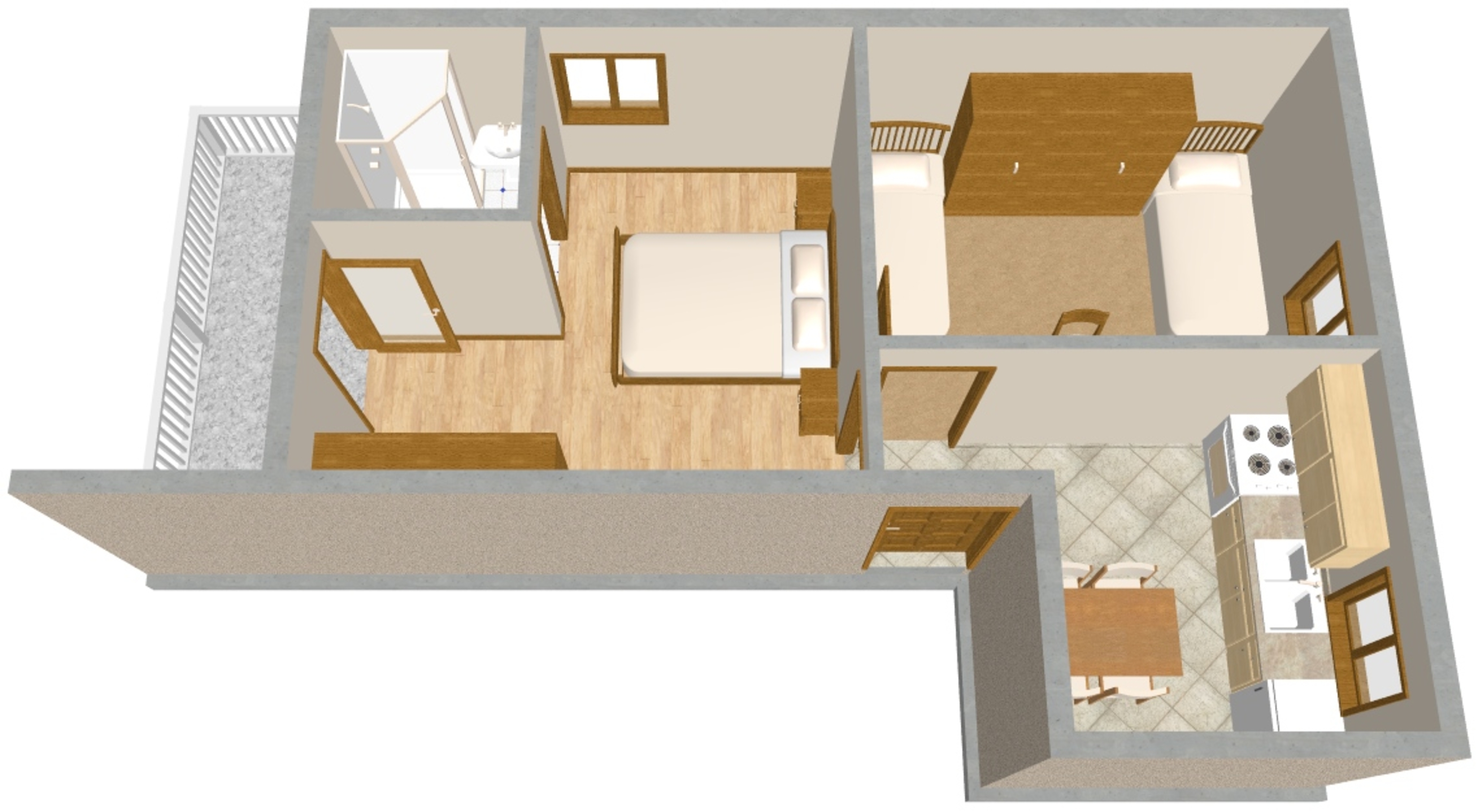 Two bedroom apartment near beach Veli Rat, Dugi otok  A-b