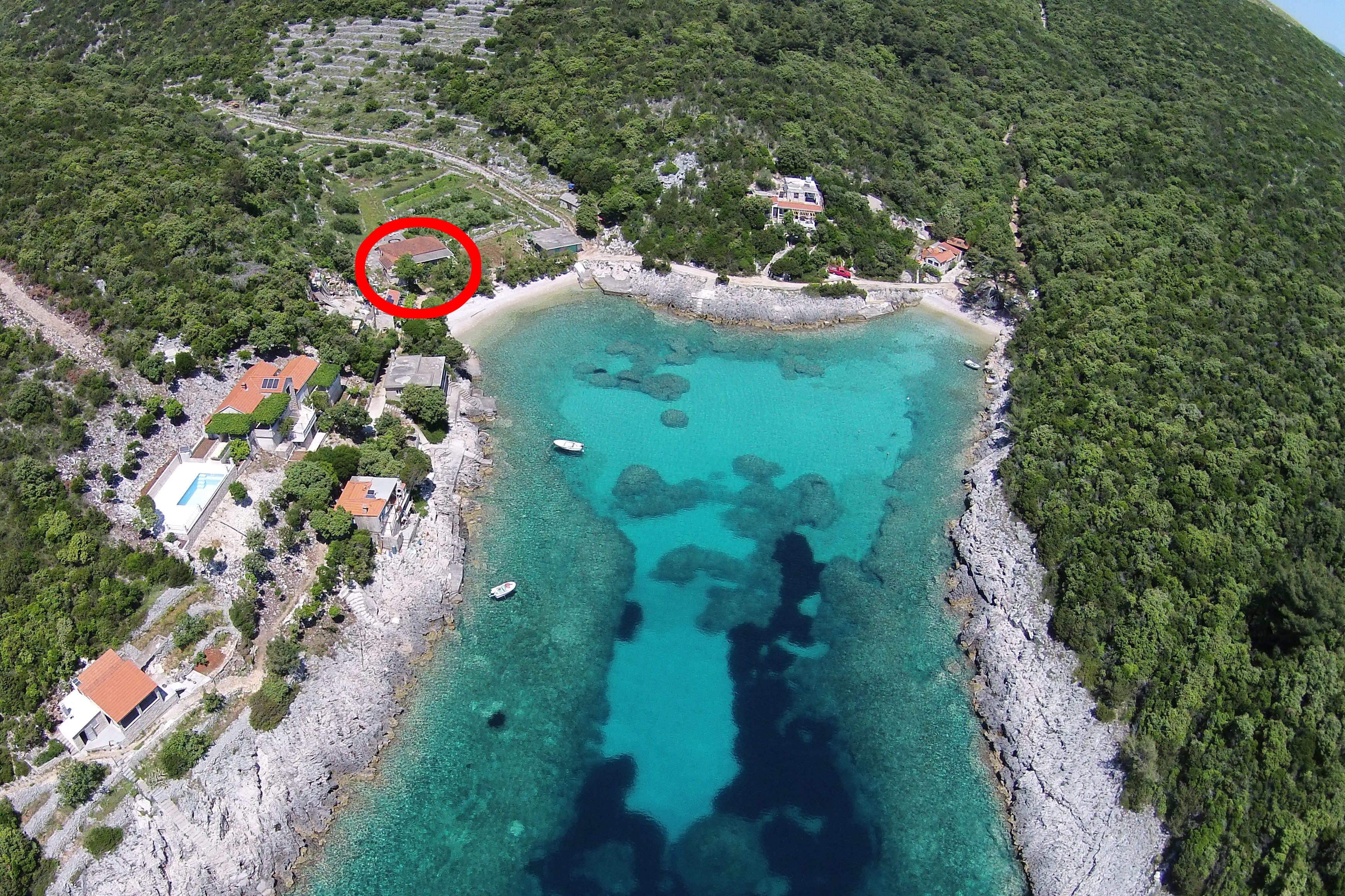 Štirisobna hiša ob morju Zaliv Rasohatica, Korčula  K