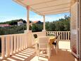 Lumbarda, Terrasse commune dans l’hébergement en type apartment, avec la vue sur la mer et WiFi.