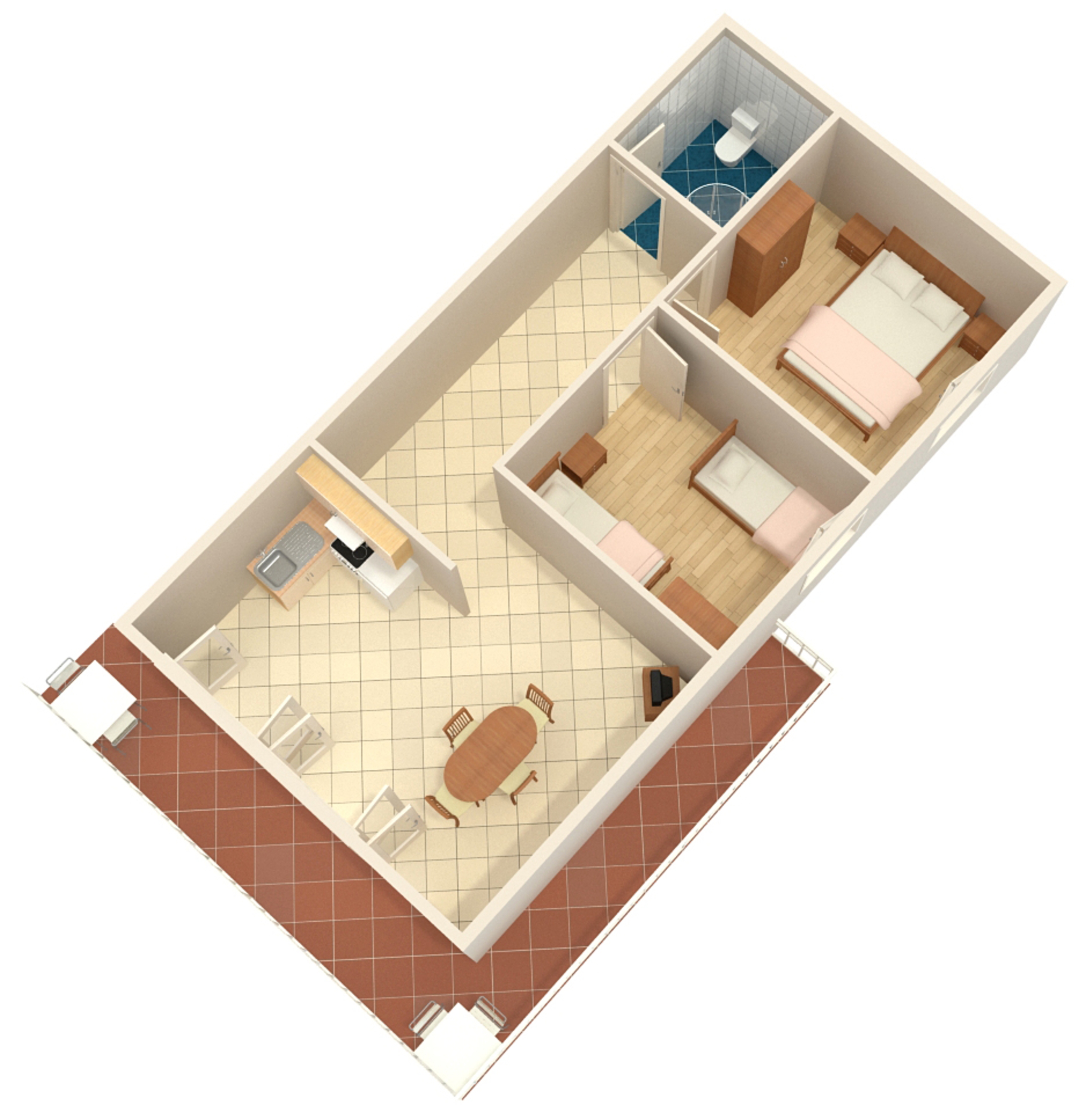 Two bedroom apartment near beach Korčula  A-b