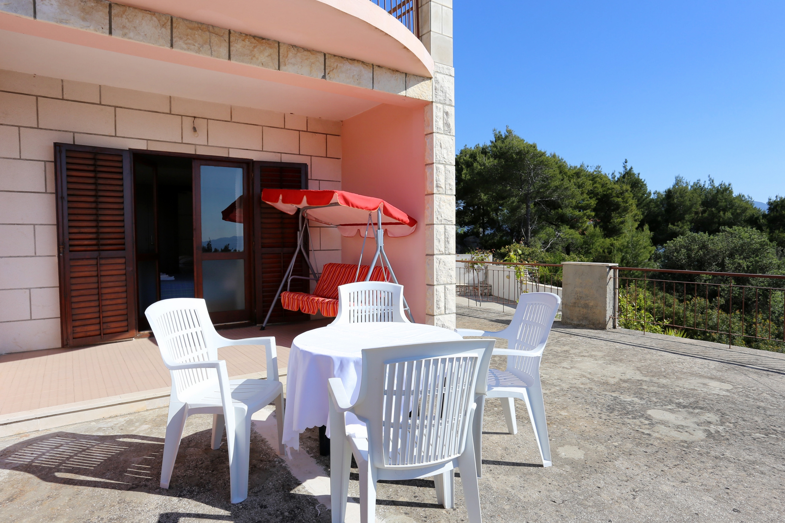 One bedroom apartment with terrace and sea view Lumbarda, Korčula  A-c