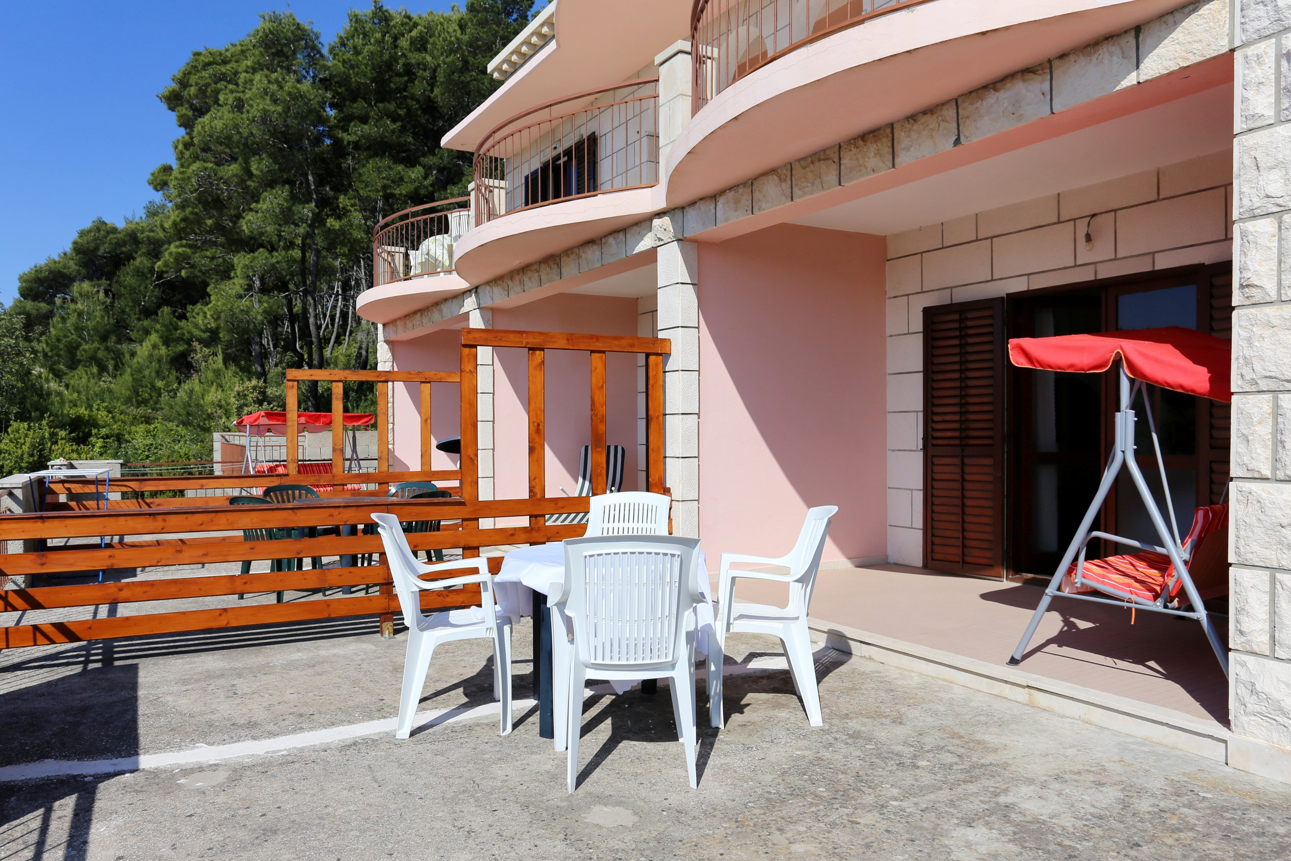 One bedroom apartment with terrace and sea view Lumbarda, Korčula  A-c