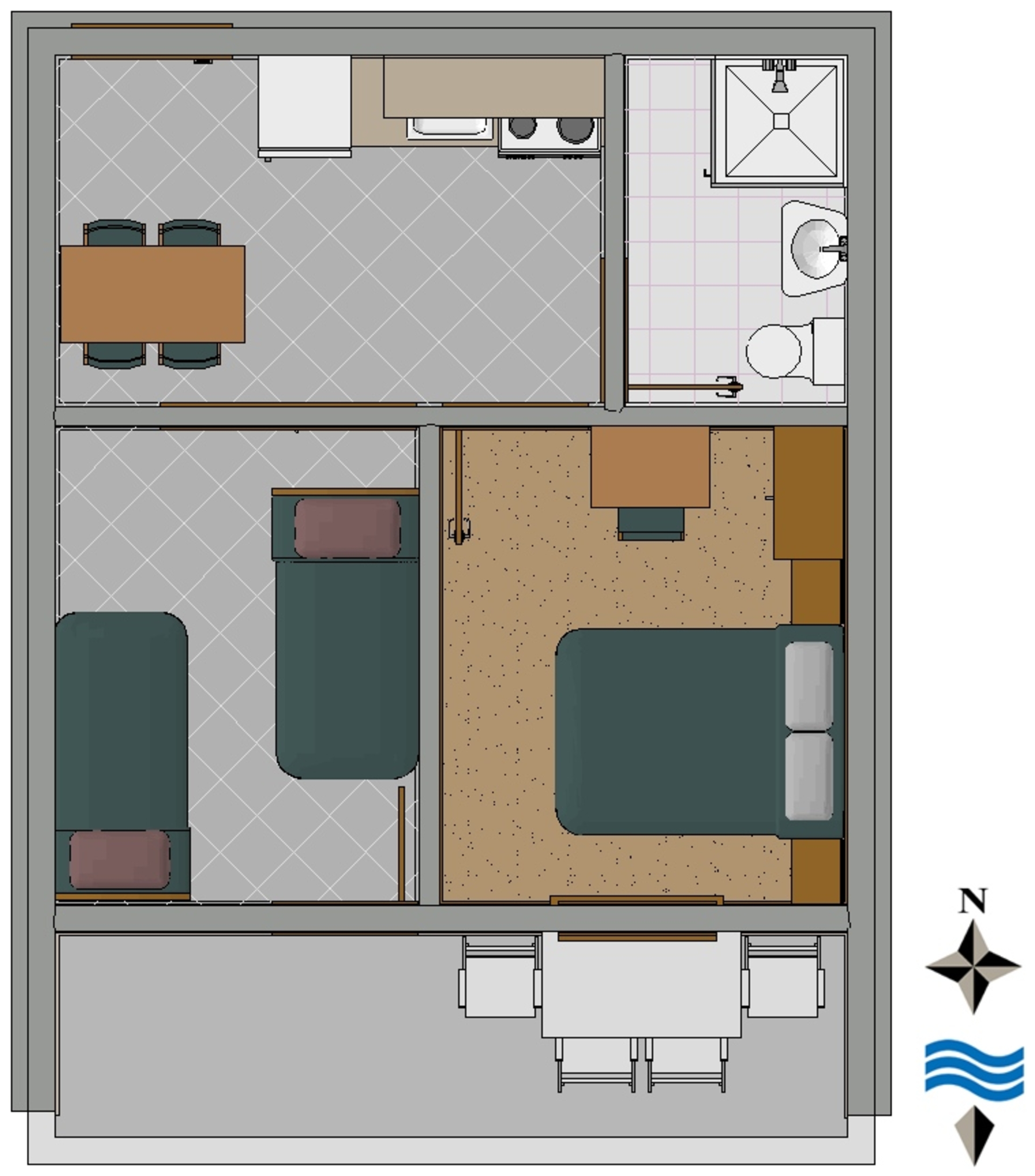 Two bedroom apartment with balcony and sea view Sali, Dugi otok  A-b