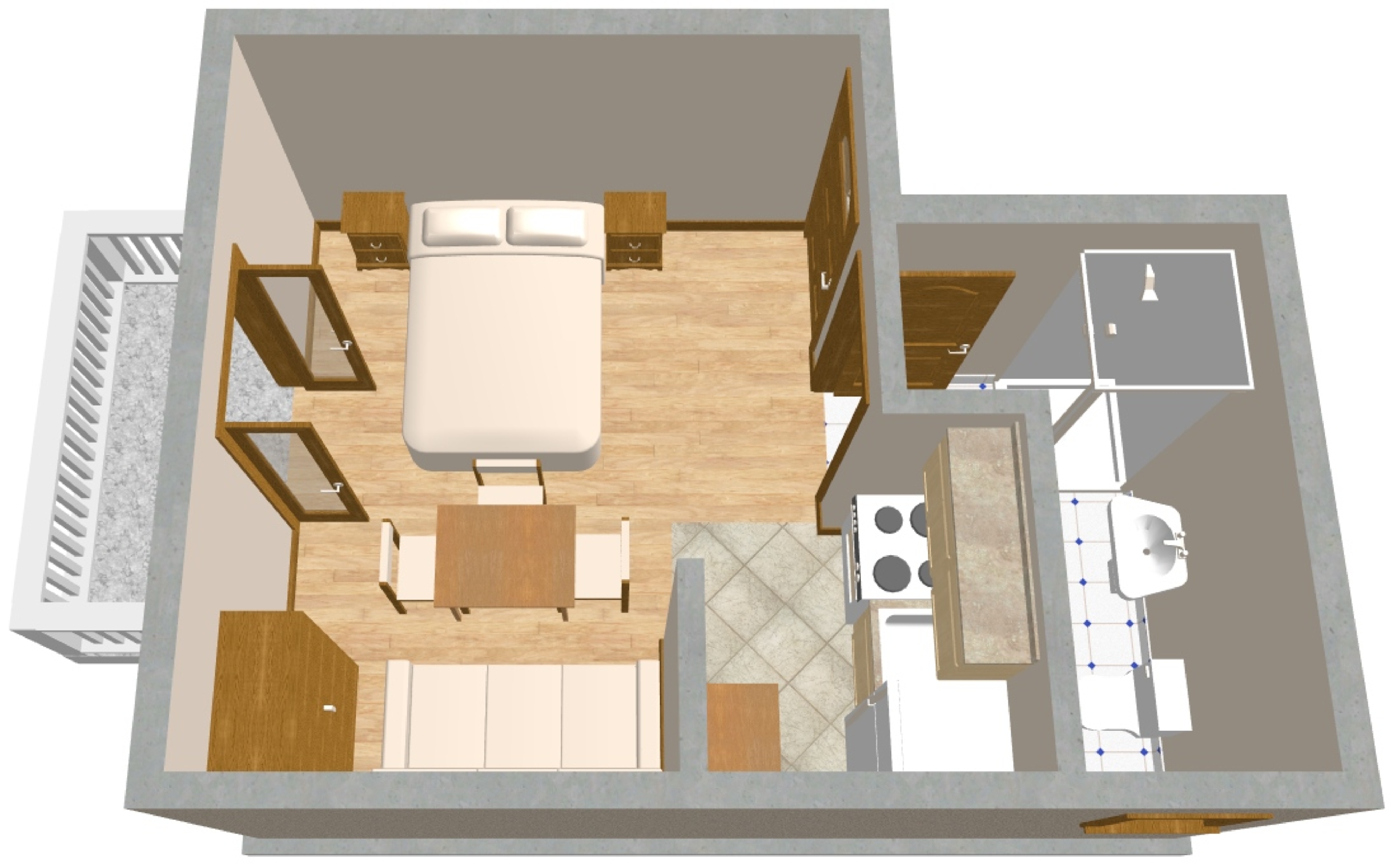 Studio flat with balcony and sea view Sali, Dugi otok  AS-b