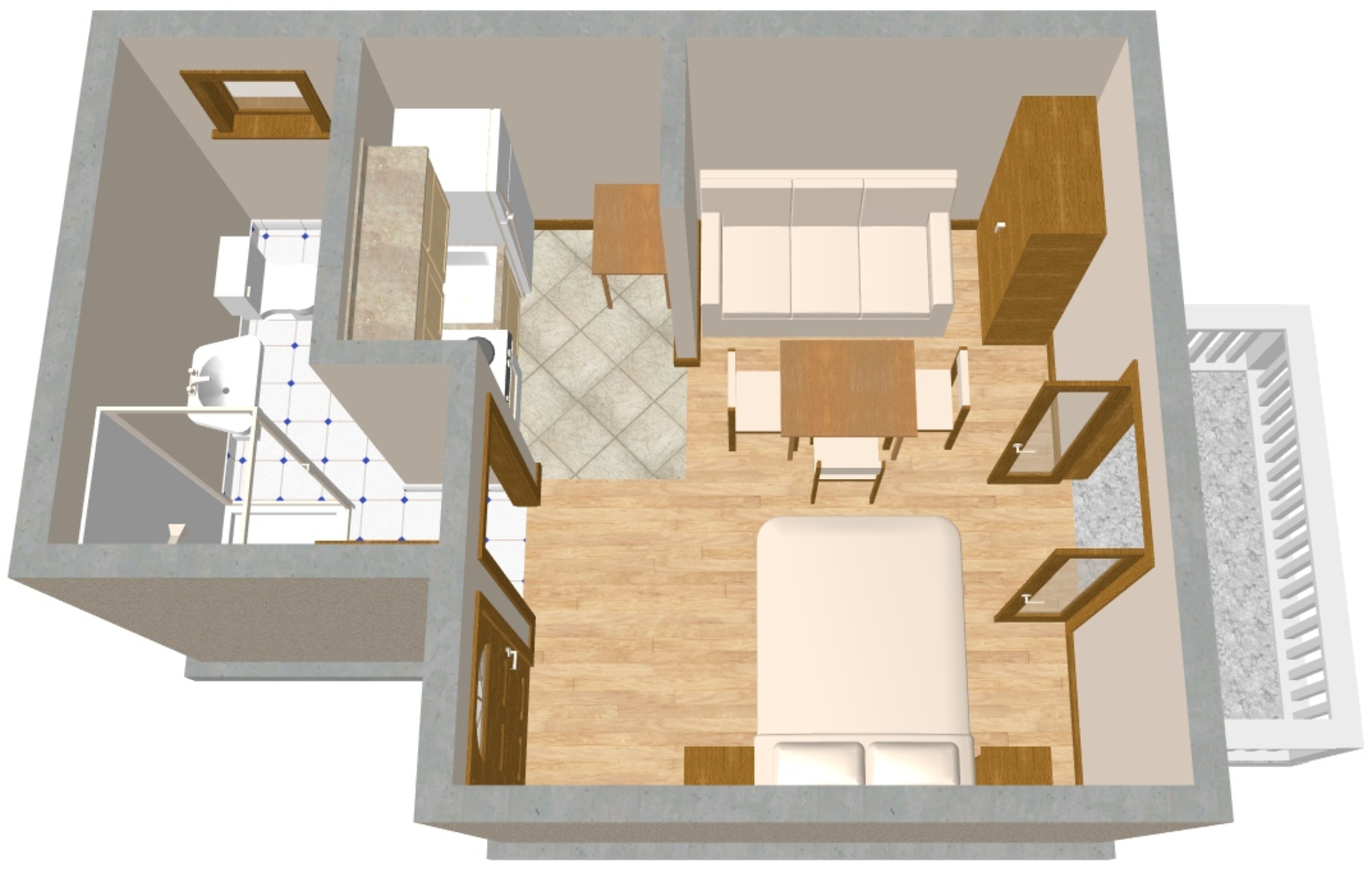 Studio flat with balcony and sea view Sali, Dugi otok  AS-b