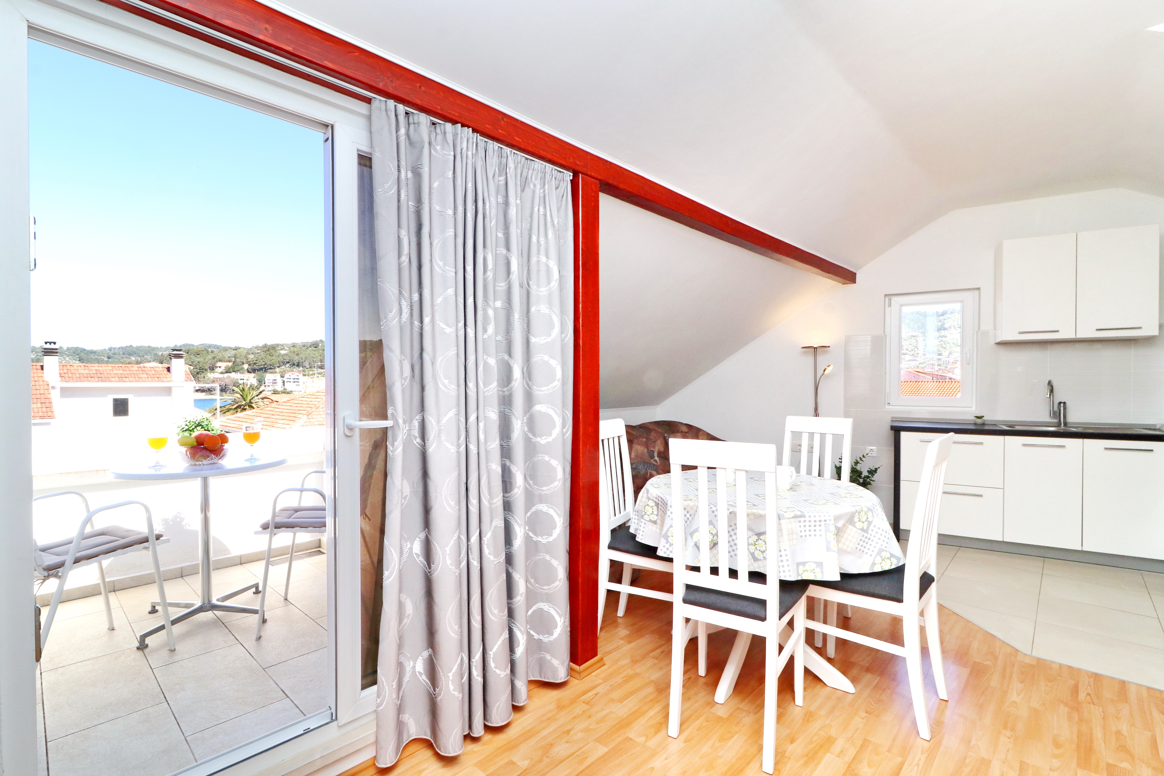 Two bedroom apartment with terrace and sea view Vela Luka, Korčula (A-4449-c)