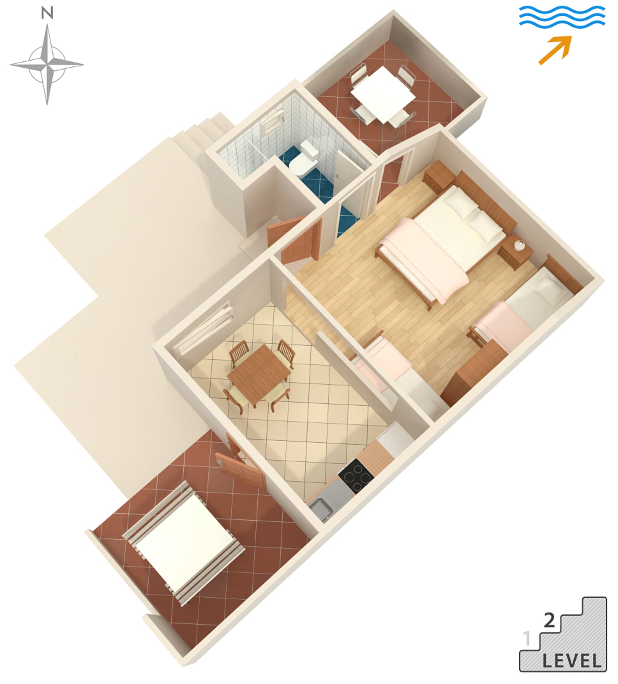 Three bedroom house near beach Cove Gradina, Korčula  K