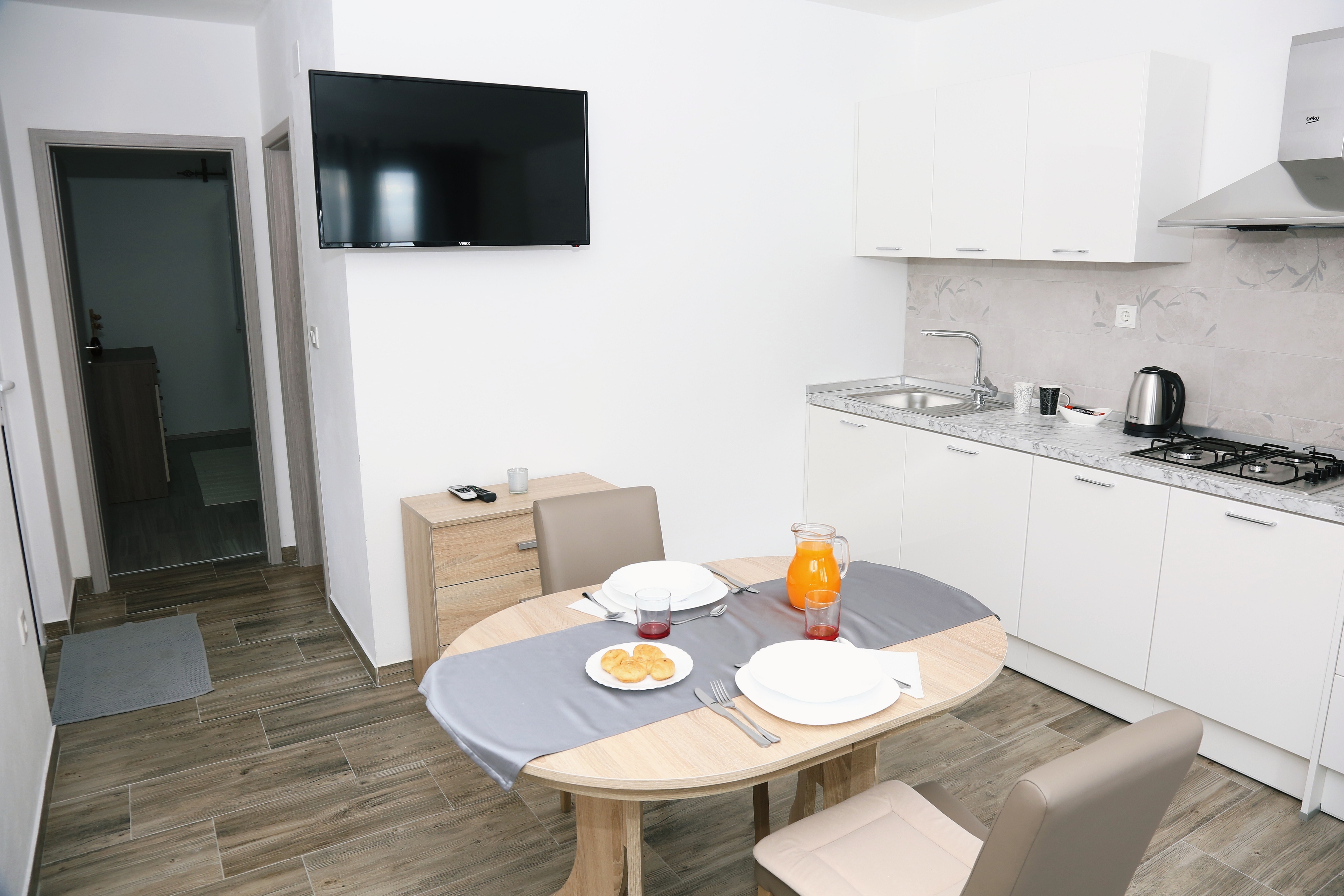 One bedroom apartment with terrace and sea view Zavalatica, Korčula (A-4459-b)