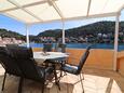 Brna, Terrace in the apartment, with a sea view and WiFi.