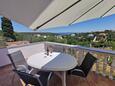 Žman, Terrasse dans l’hébergement en type apartment, avec la vue sur la mer, animaux acceptés et WiFi.