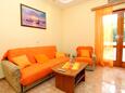 Living room Orebić, Living room in the apartment, air condition available and WiFi.