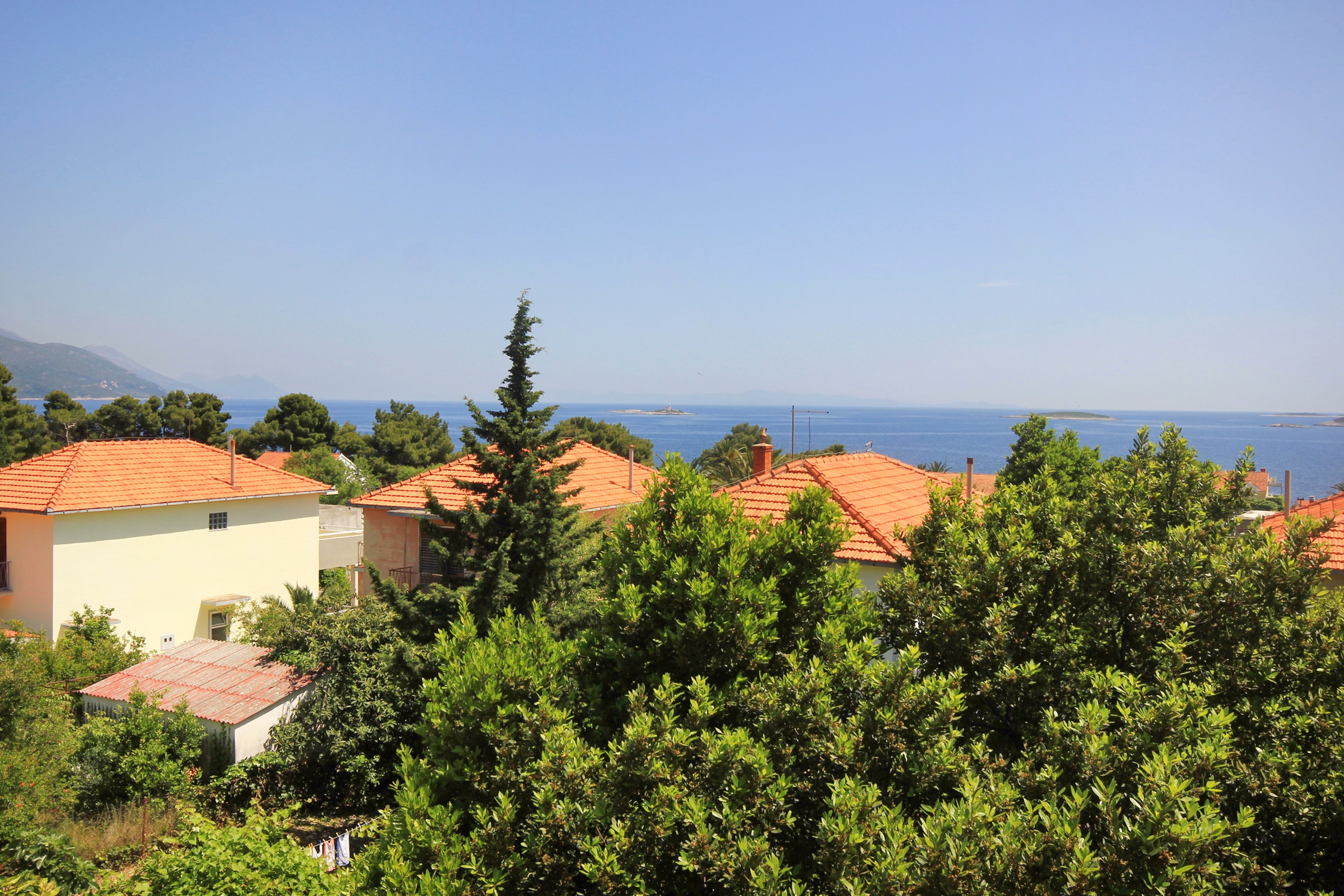 Two bedroom apartment with terrace and sea view Orebić, Pelješac  A-b