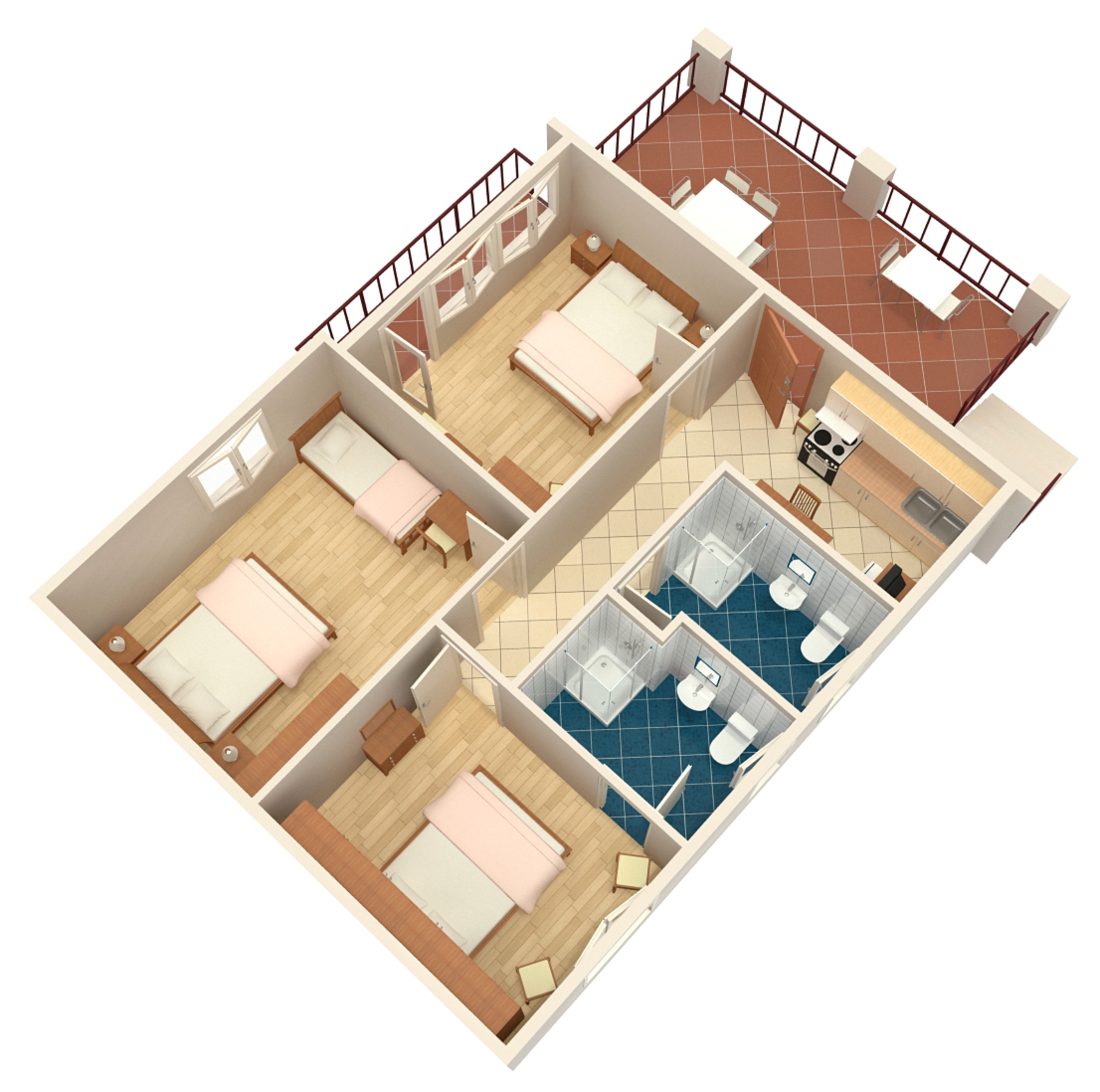 Three bedroom apartment near beach Orebić, Pelješac  A-a