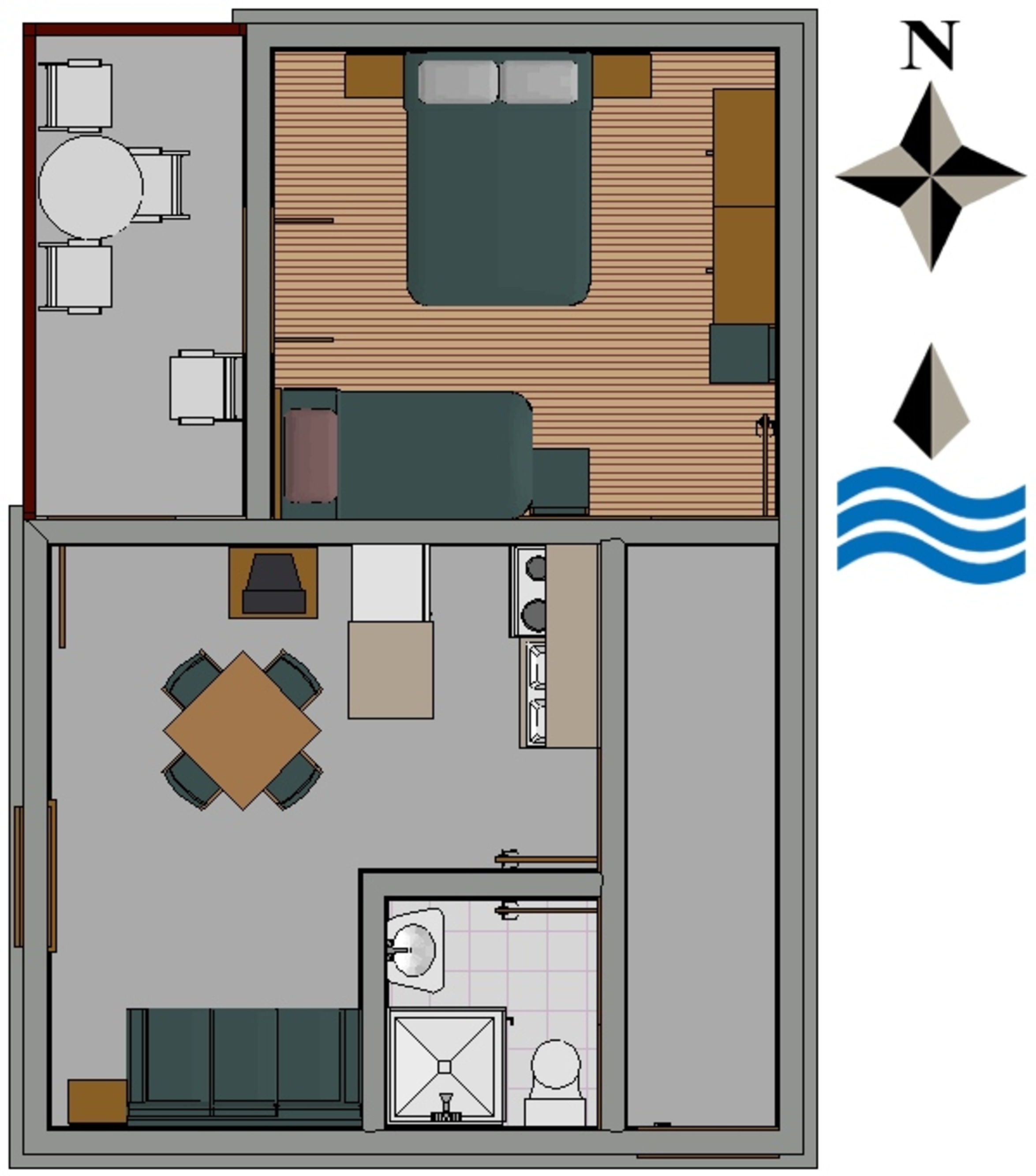 One bedroom apartment with terrace and sea view Sali, Dugi otok  A-a