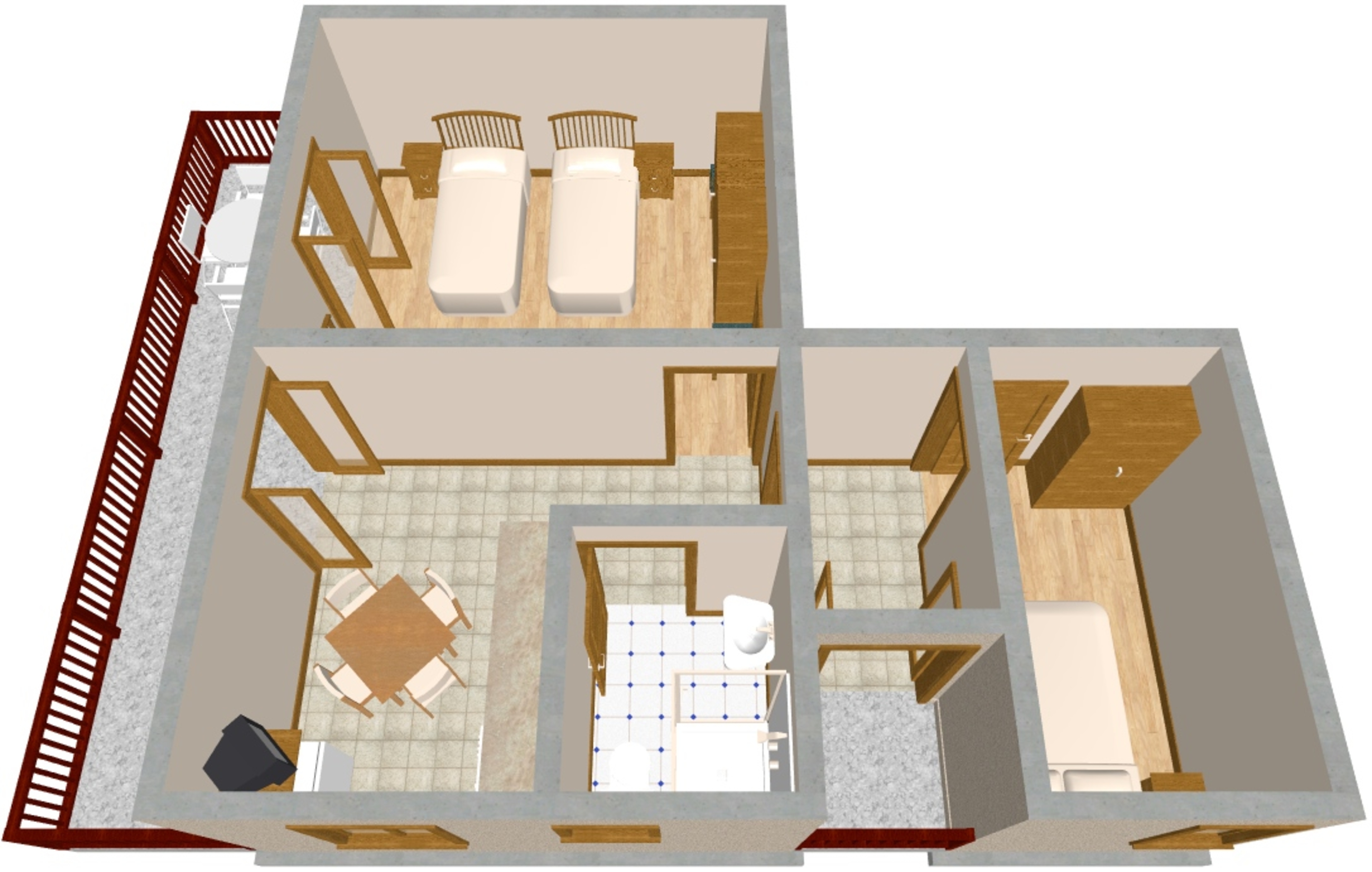 Two bedroom apartment with terrace and sea view Sali, Dugi otok  A-b