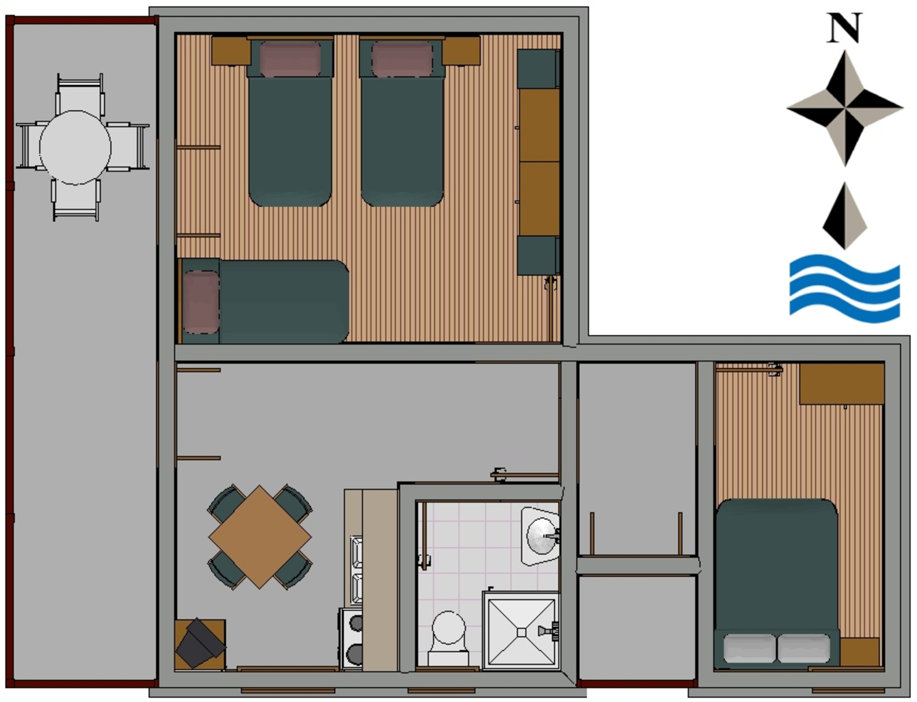 Two bedroom apartment with terrace and sea view Sali, Dugi otok  A-b