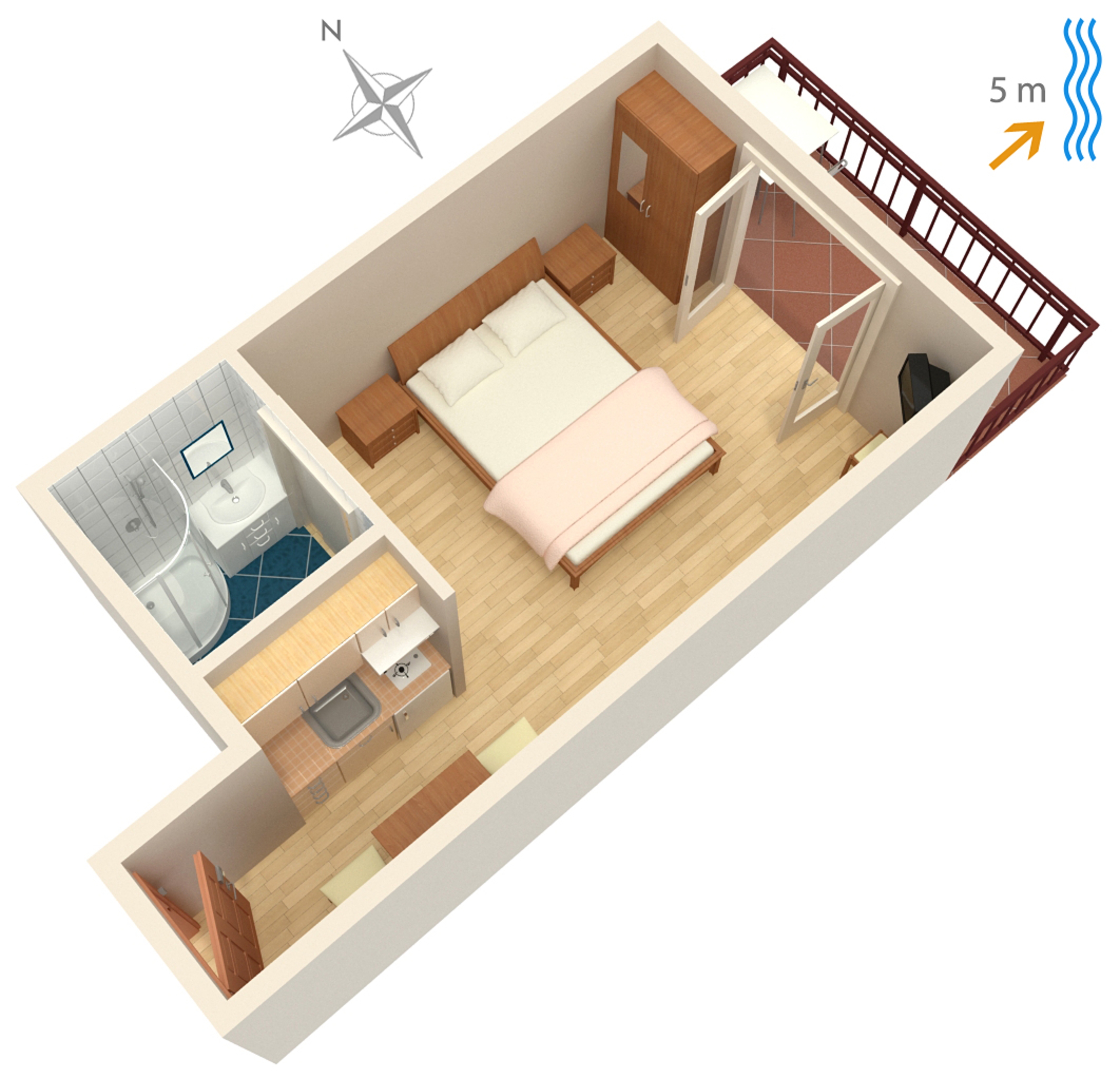 Studio flat near beach Trstenik, Pelješac  AS-a