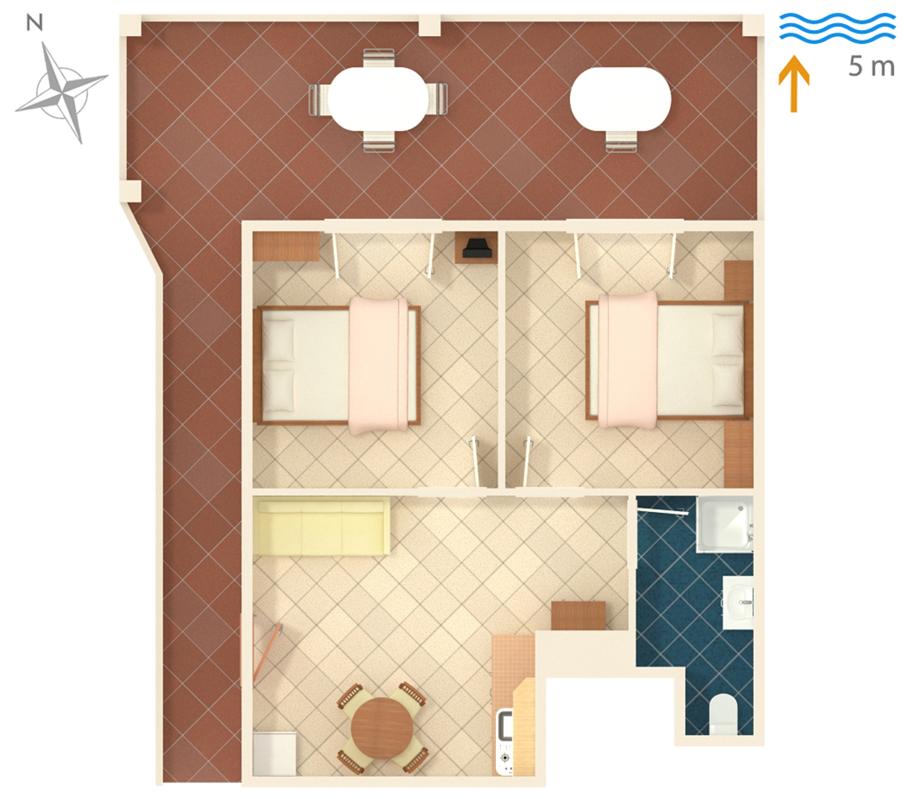 Two bedroom apartment near beach Luka Dubrava, Pelješac  A-a