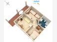 Luka Dubrava, plattegrond in the apartment, (pet friendly) en WiFi.