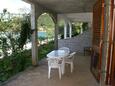 Luka Dubrava, Terrasse dans l’hébergement en type apartment, avec la vue sur la mer, animaux acceptés et WiFi.