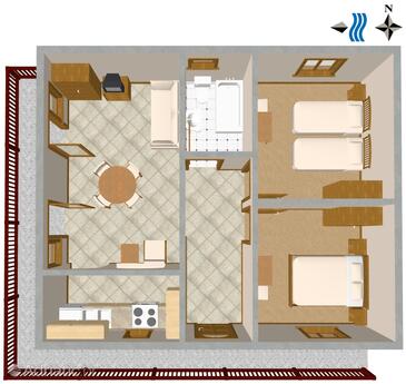 Plan Okrug Gornji, Plan in the apartment, WIFI.