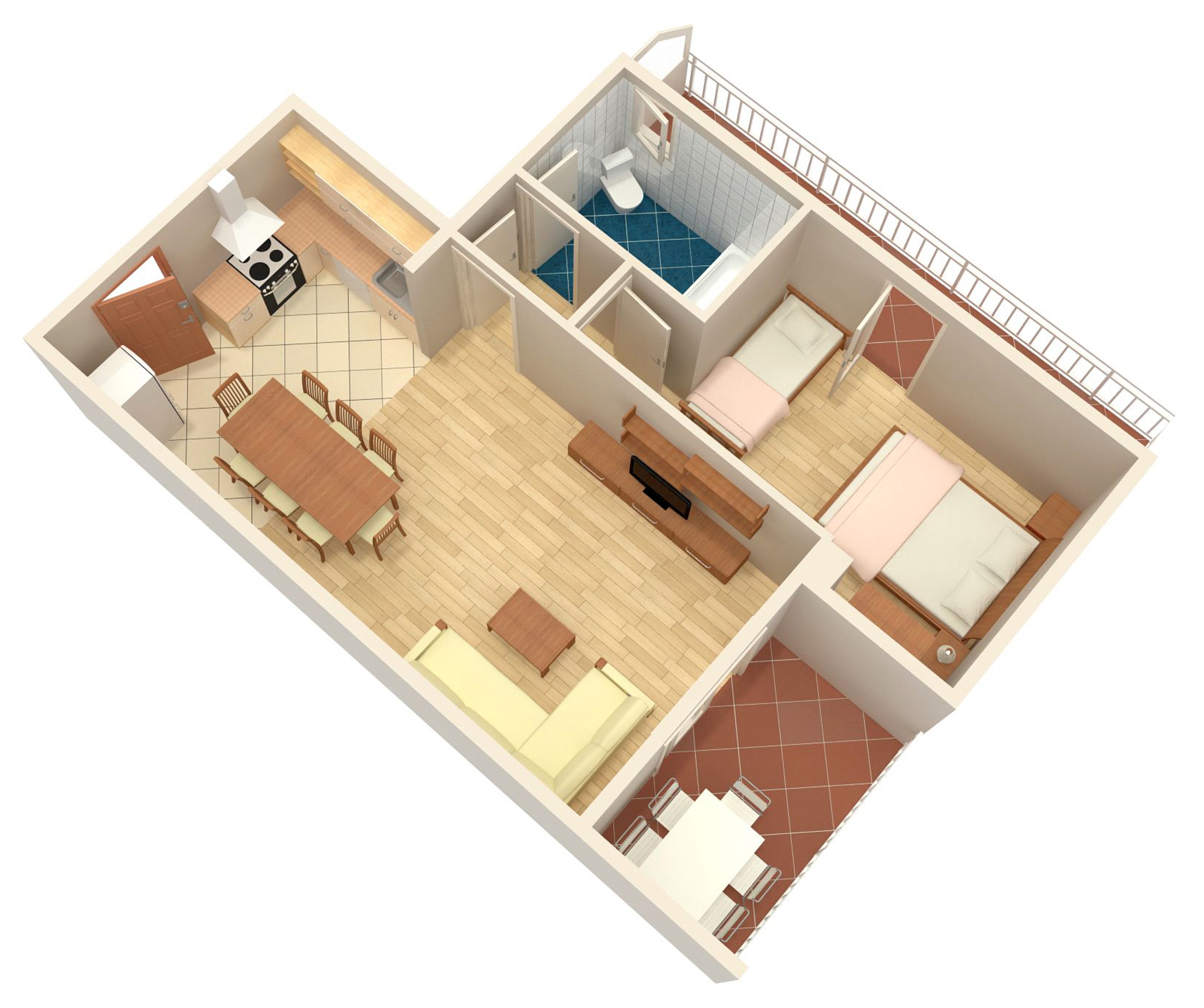 One bedroom apartment with terrace and sea view Žuljana, Pelješac  A-a
