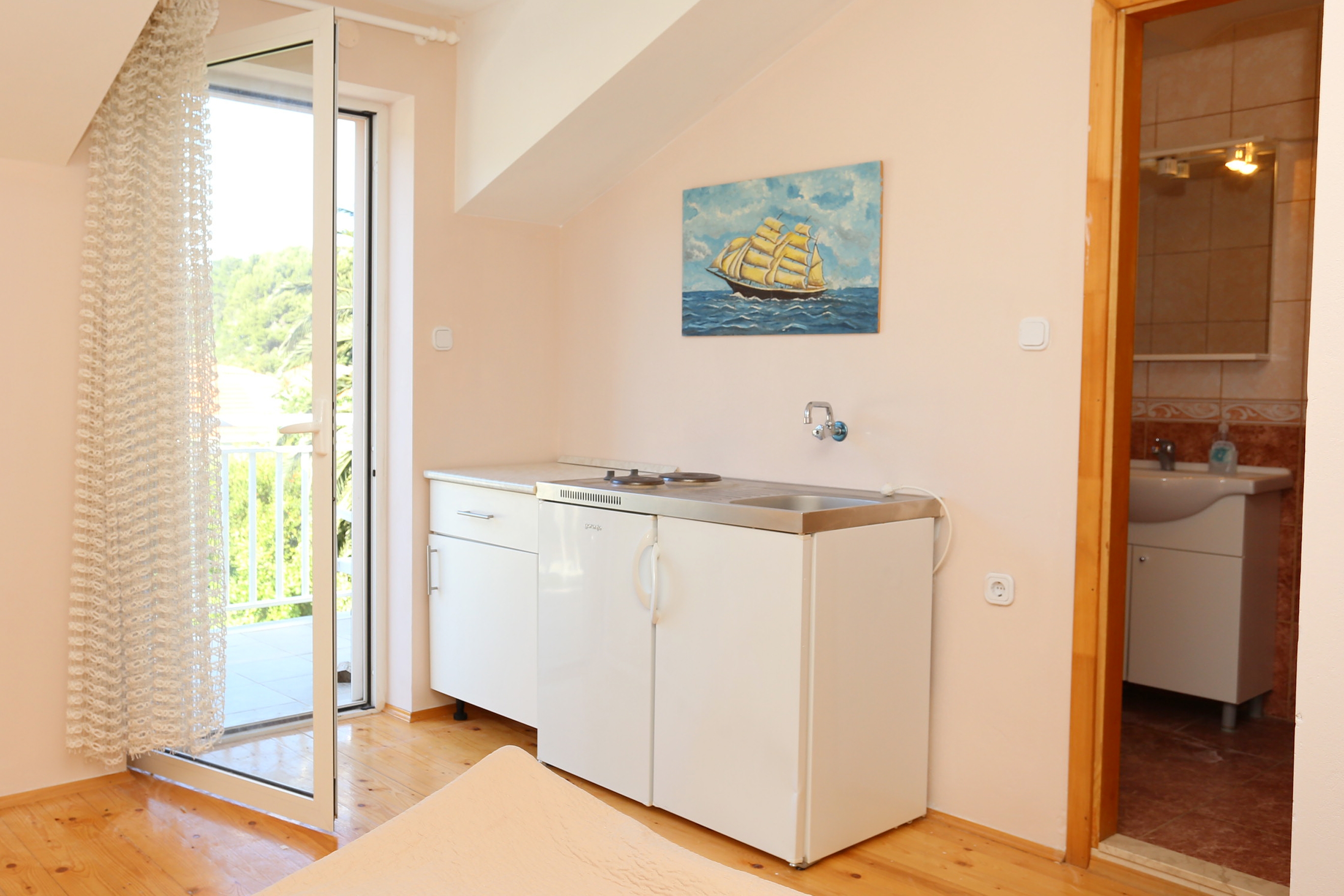 Studio flat with balcony and sea view Žuljana, Pelješac (AS-4576-c)