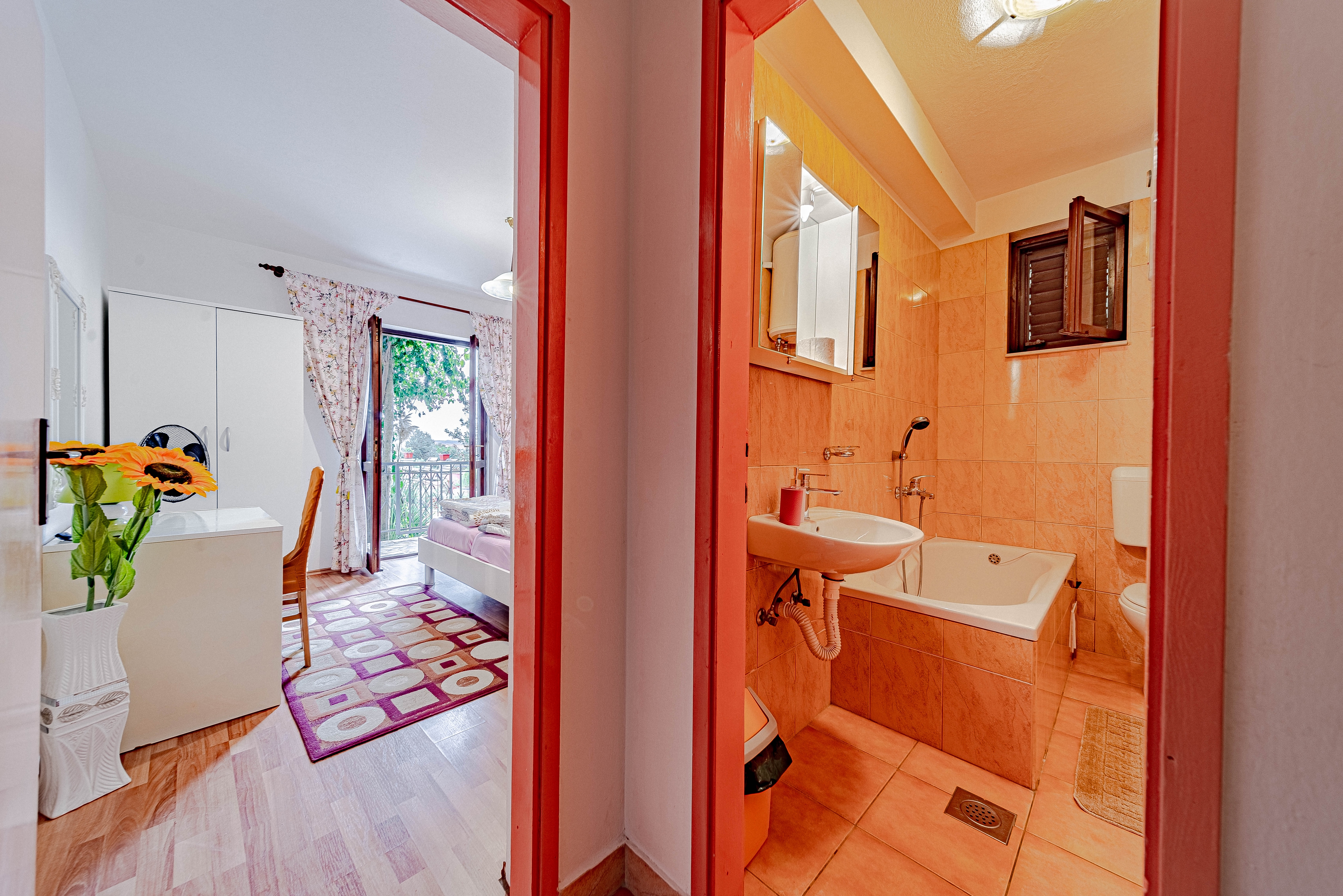 One bedroom apartment with terrace Orebić, Pelješac  A-a