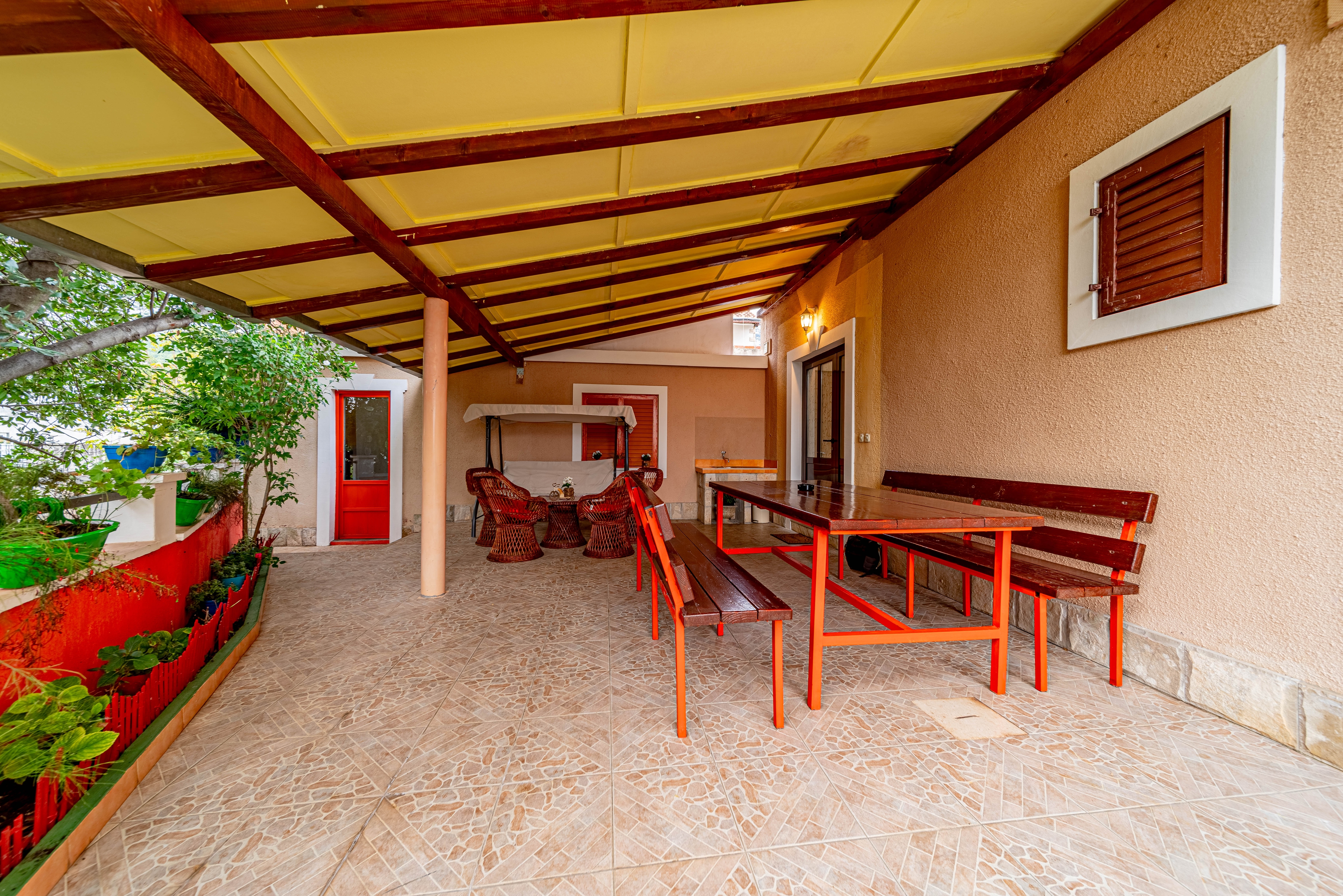 One bedroom apartment with terrace Orebić, Pelješac  A-a