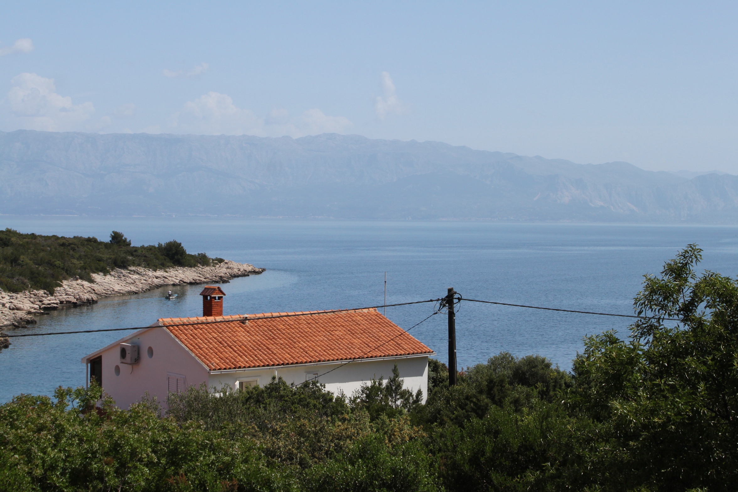 Two bedroom apartment with terrace and sea view Cove Zarace (Gdinj), Hvar  A-a
