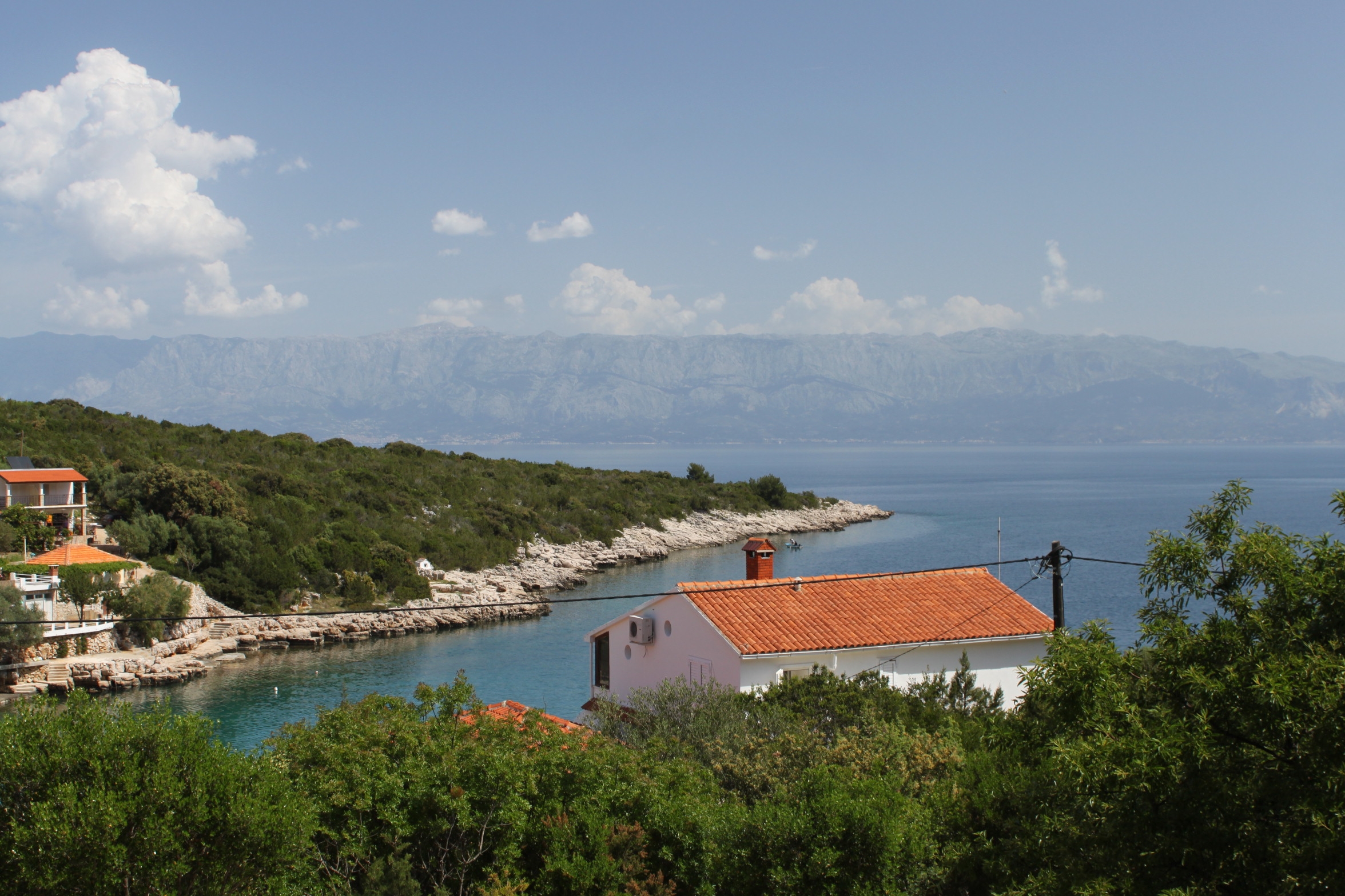 Two bedroom apartment with terrace and sea view Cove Zarace (Gdinj), Hvar  A-d
