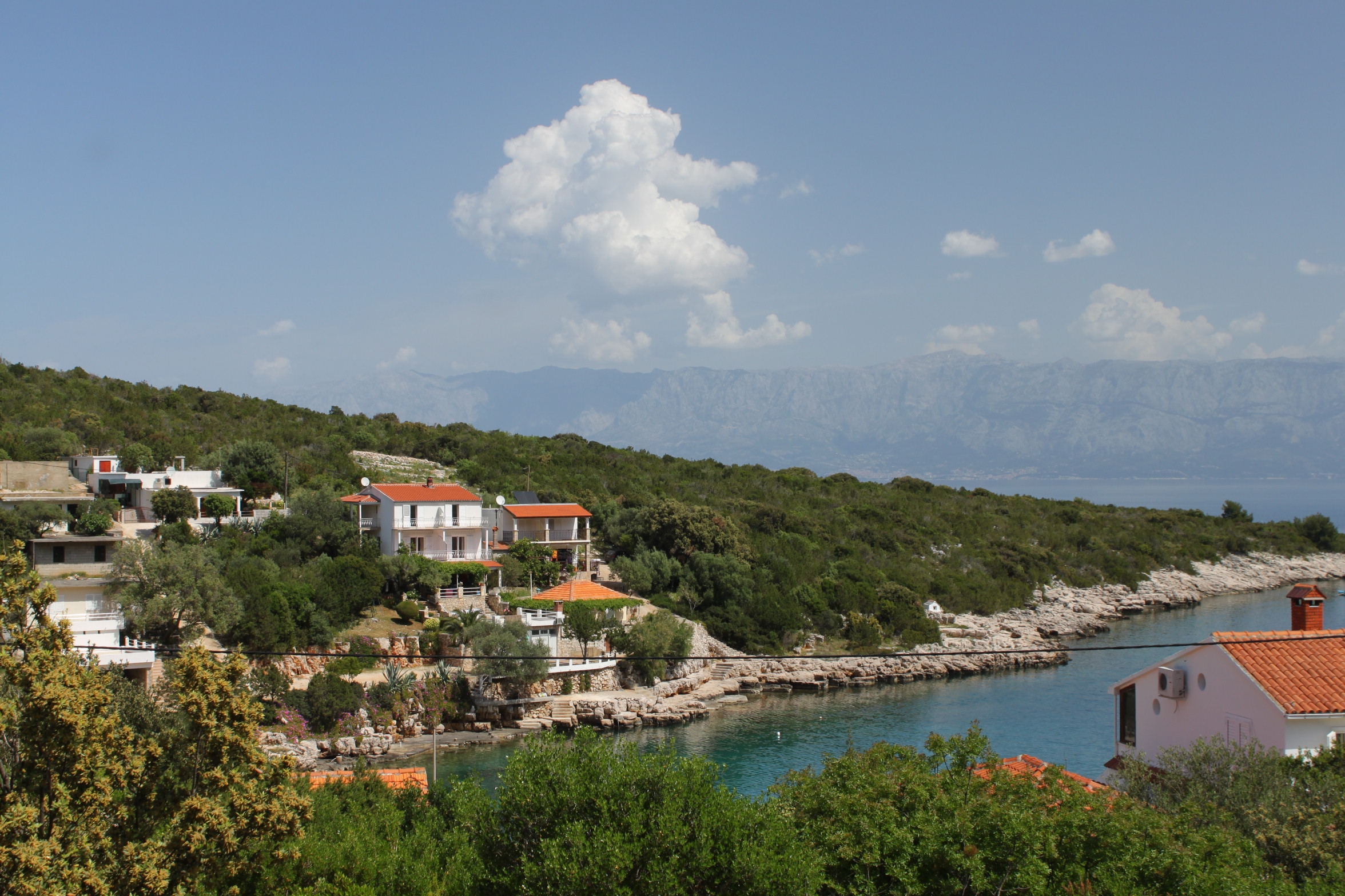 Two bedroom apartment with terrace and sea view Cove Zarace (Gdinj), Hvar  A-d