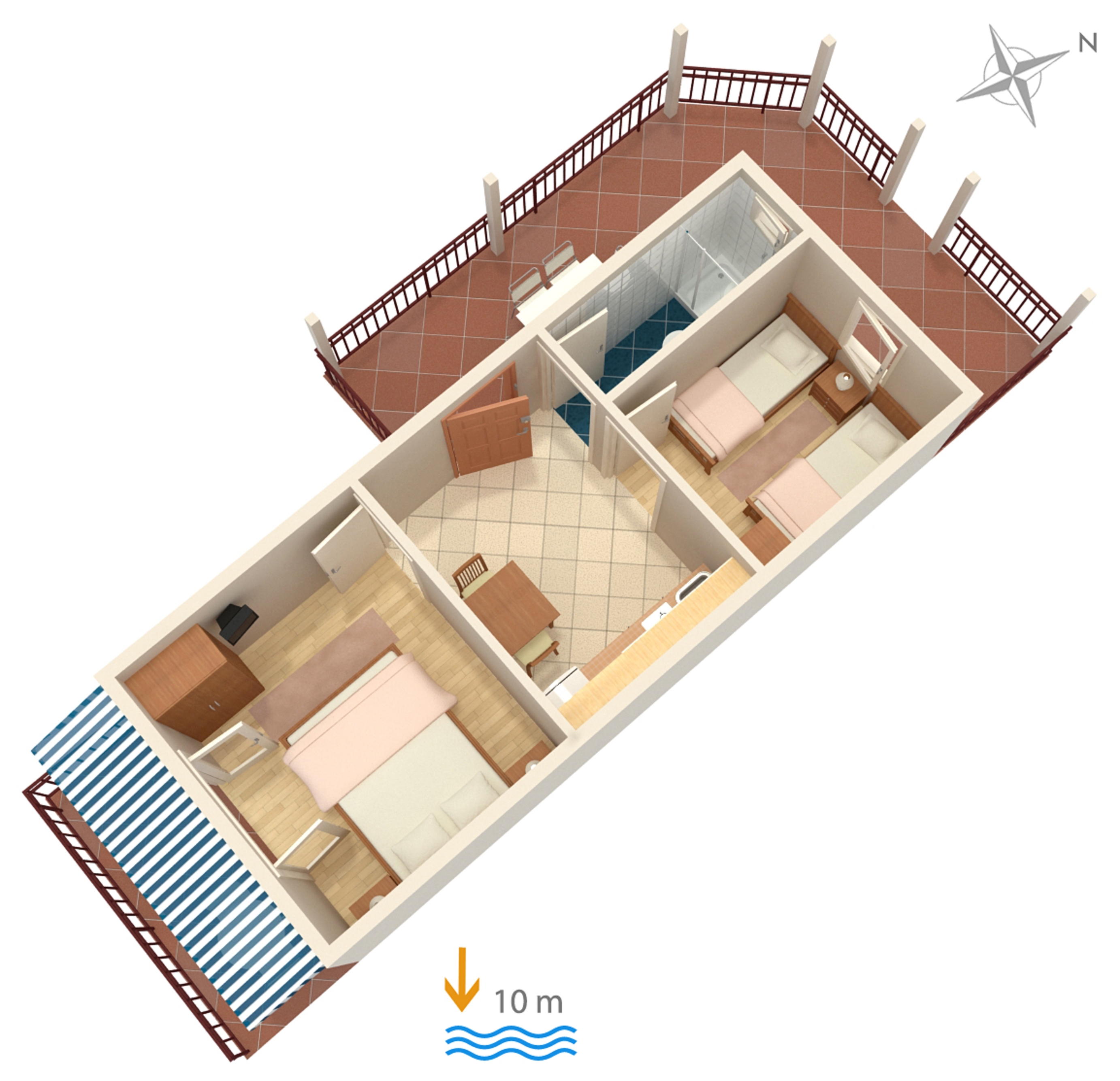 Two bedroom apartment near beach Cove Zarace (Gdinj), Hvar  A-a