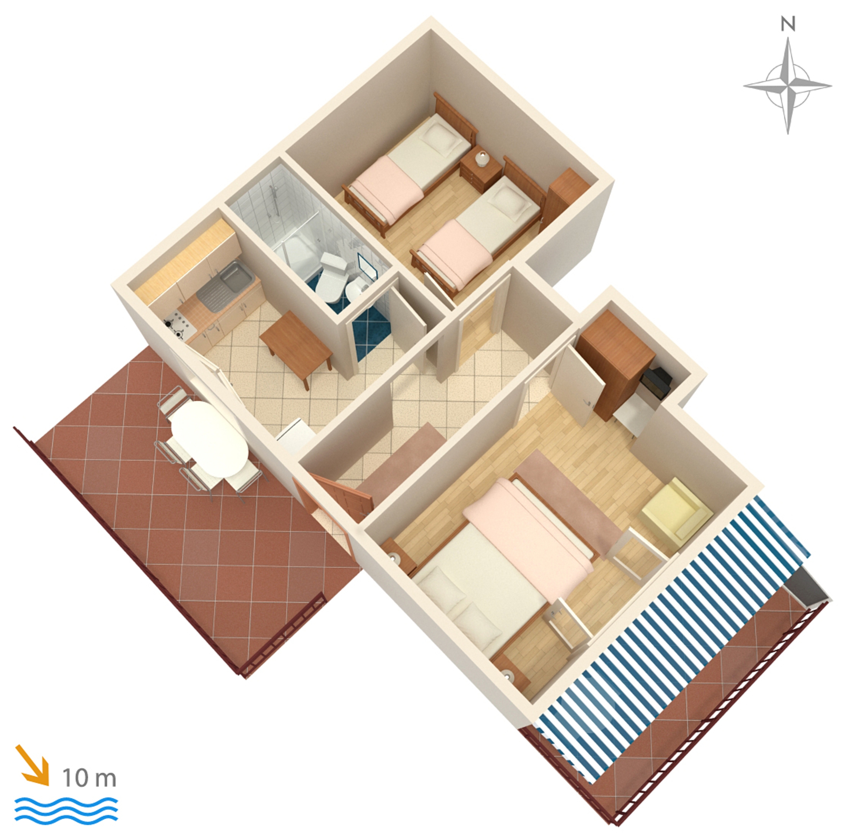 Two bedroom apartment near beach Cove Zarace (Gdinj), Hvar  A-b
