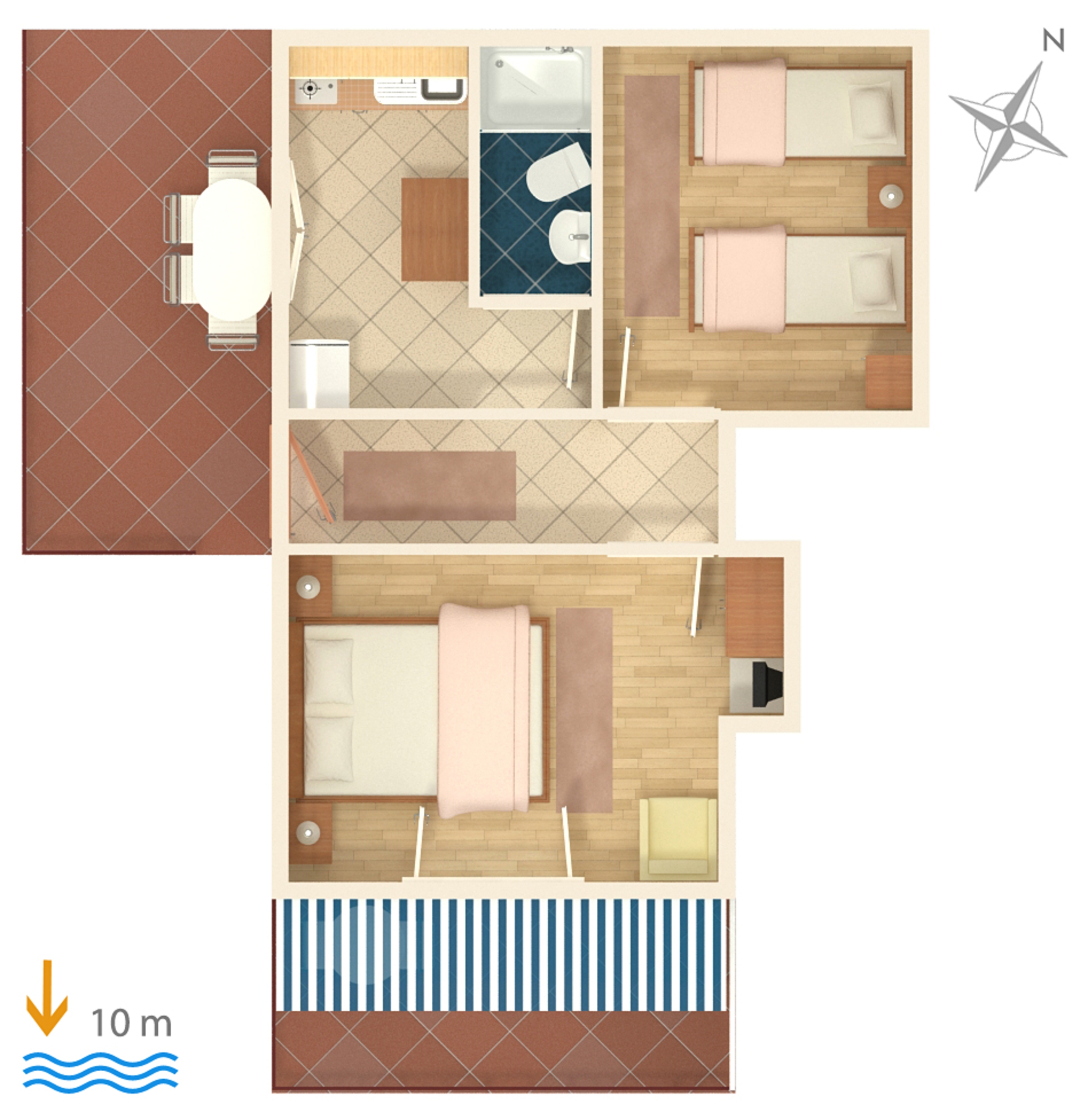 Two bedroom apartment near beach Cove Zarace (Gdinj), Hvar  A-b