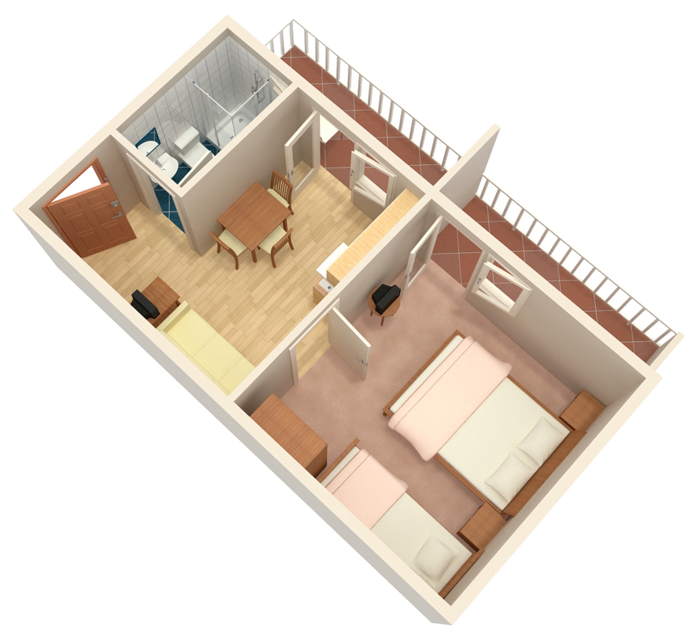 One bedroom apartment with balcony Jelsa, Hvar  A-a