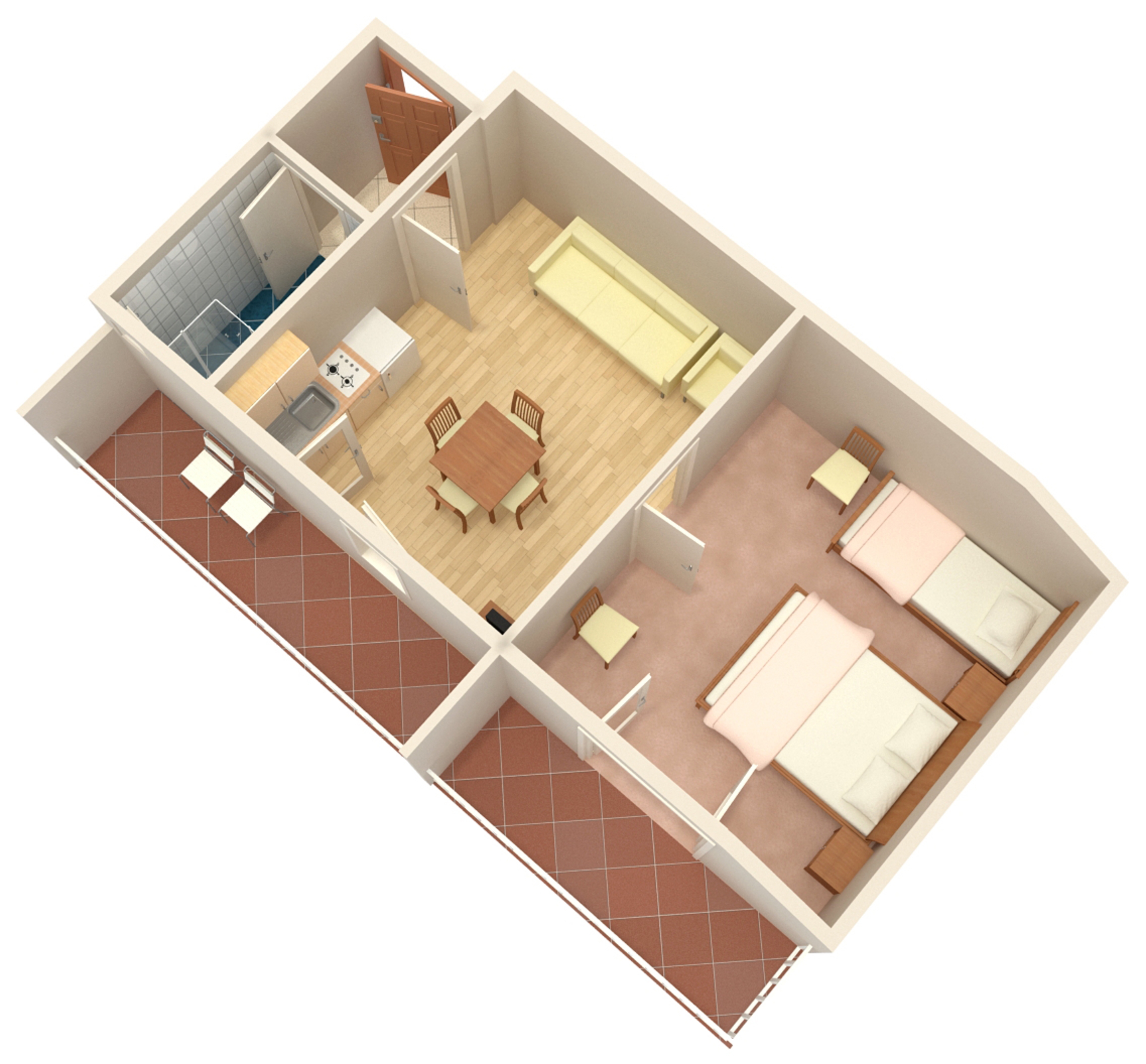 One bedroom apartment with balcony Jelsa, Hvar  A-b