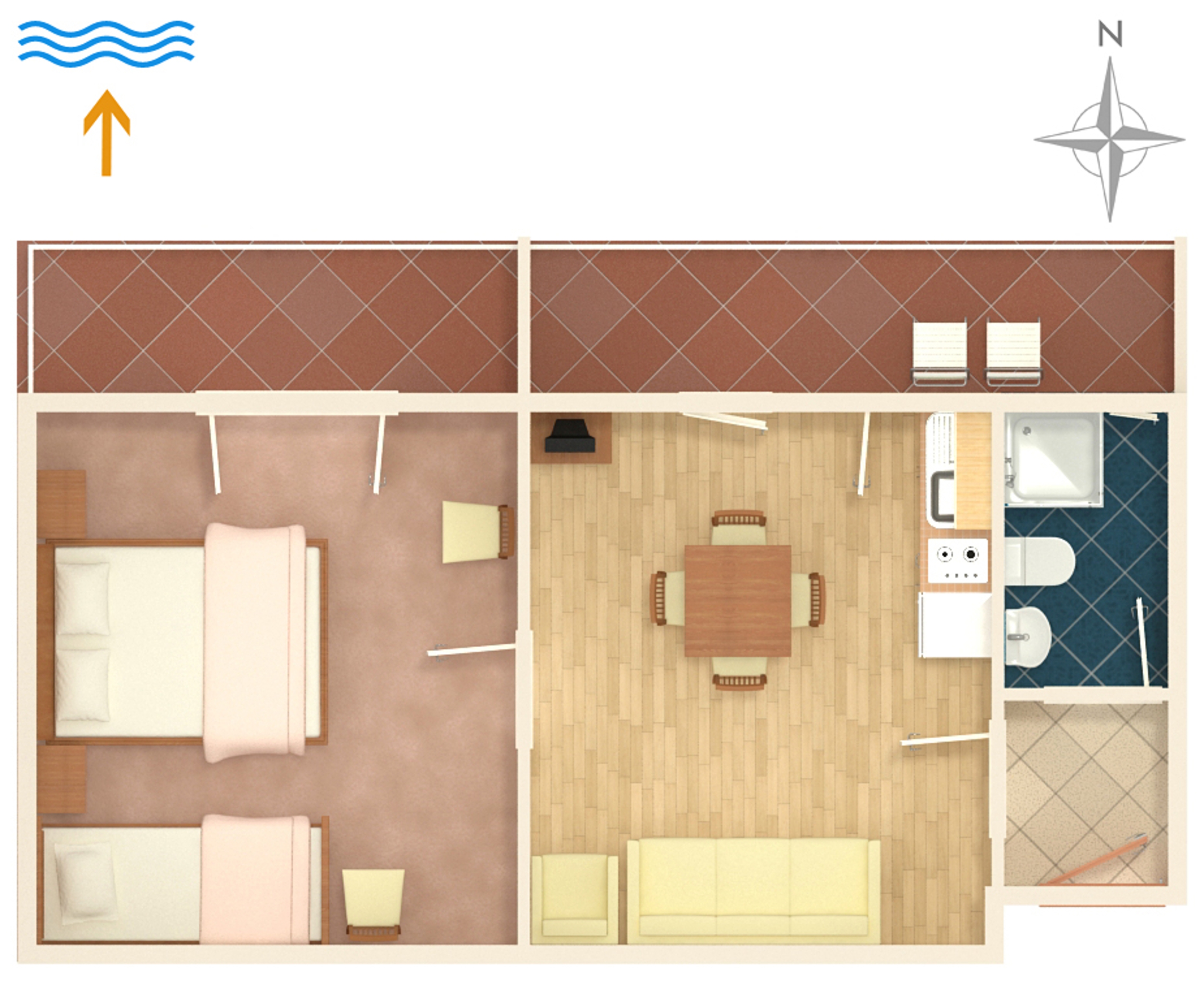 One bedroom apartment with balcony Jelsa, Hvar  A-b