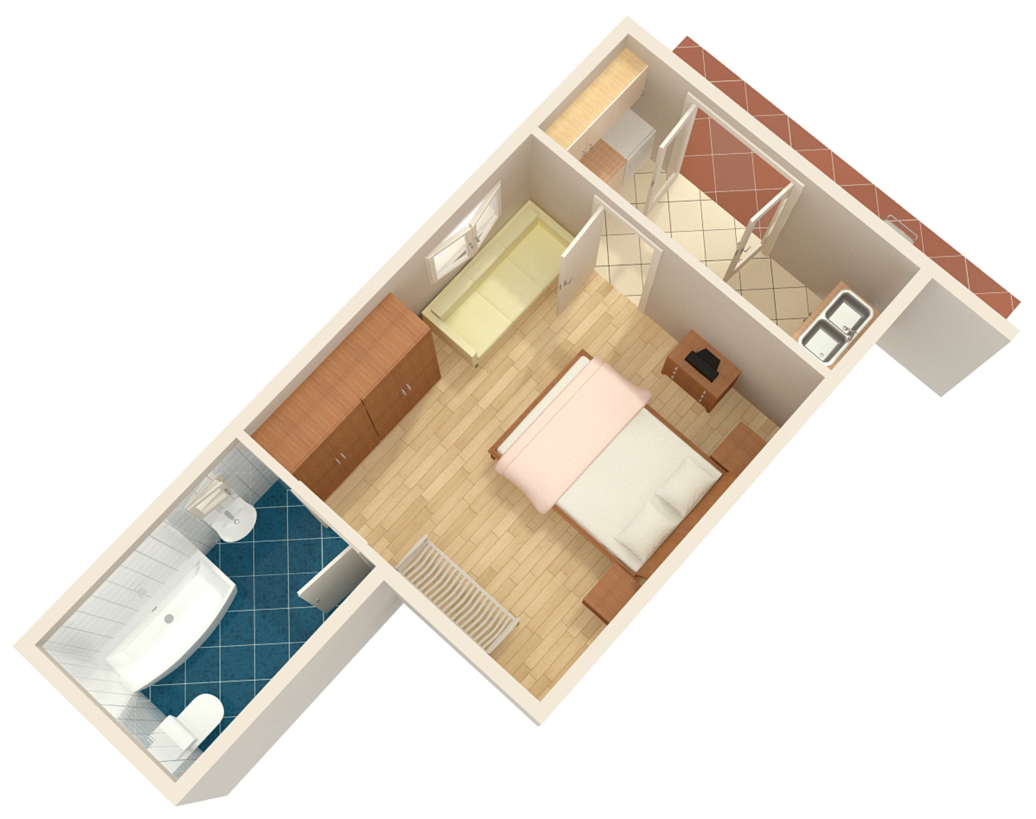 One bedroom apartment with terrace Jelsa, Hvar  A-c