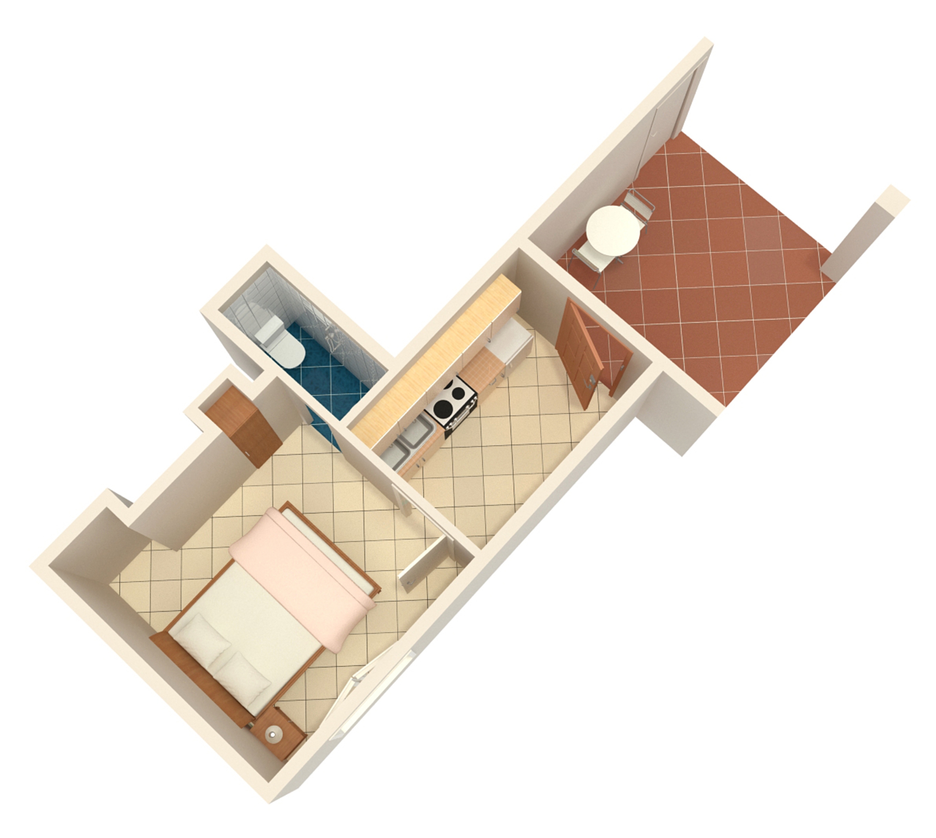 One bedroom apartment near beach Cove Pokrivenik, Hvar  A-c