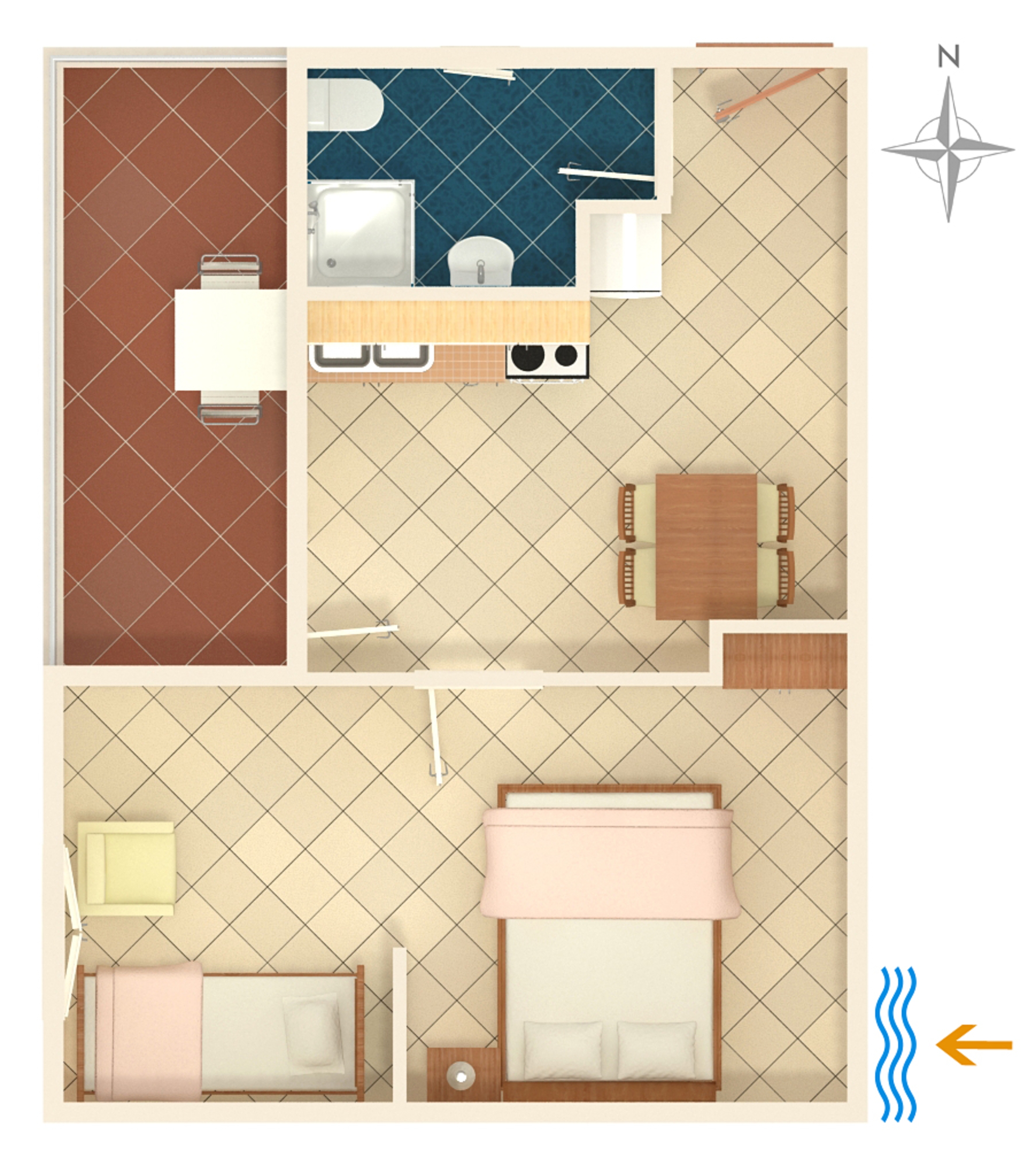 One bedroom apartment near beach Cove Pokrivenik, Hvar  A-d