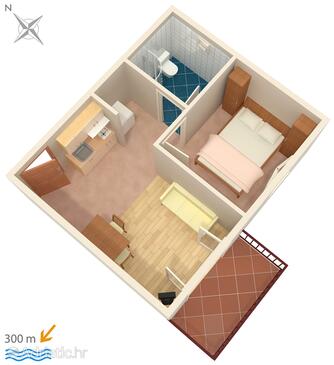 Plan Hvar, Plan in the apartment, WIFI.