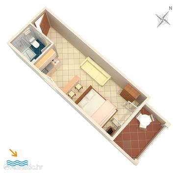 Plan Basina, Plan in the studio-apartment, WIFI.