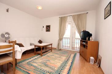 Living room Mastrinka, Living room in the apartment, air condition available, (pet friendly) and WiFi.