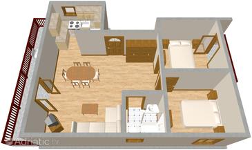 Plan Srima - Vodice, Plan in the apartment.